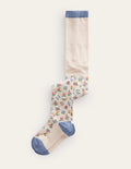 Collant à motifs-Gousse de vanille motif Rambling Rose