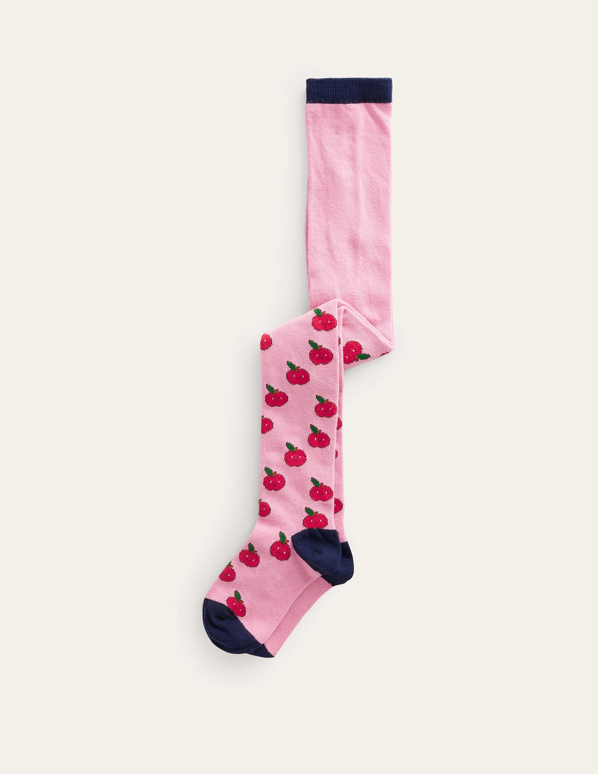 Gemusterte Strumpfhose-Pink Äpfel - Image 1