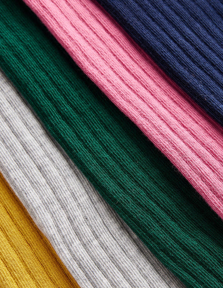 5-pack Knee High socks-Bunt