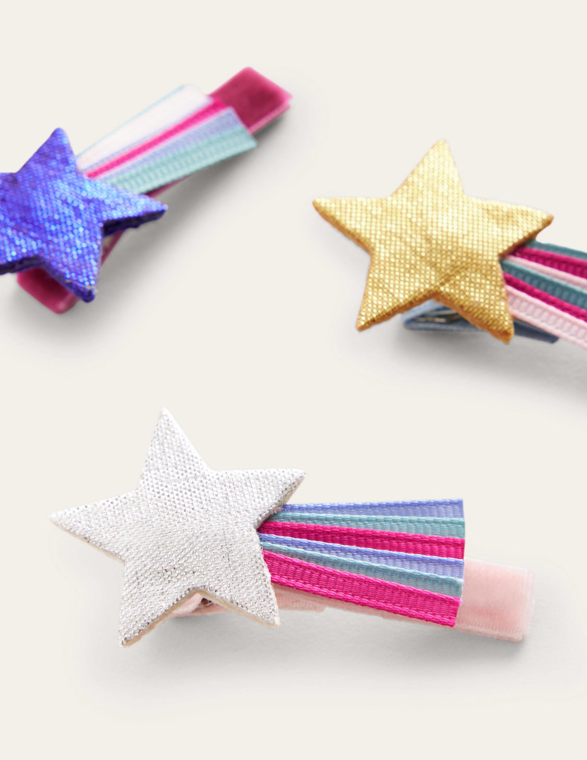3 barrettes à cheveux-Étoiles métallisées - Image 2
