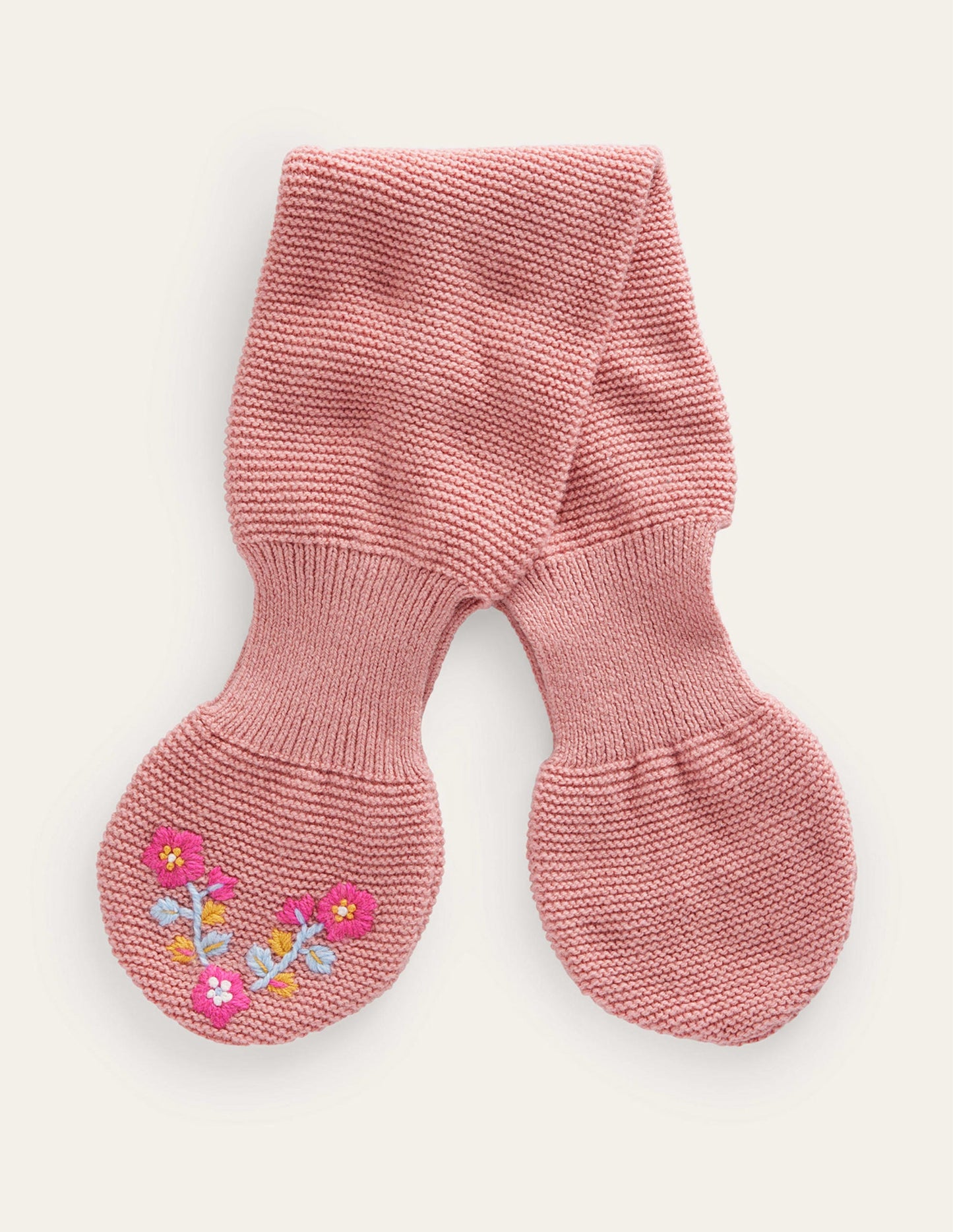 Knitted Keyhole Scarf-French Pink