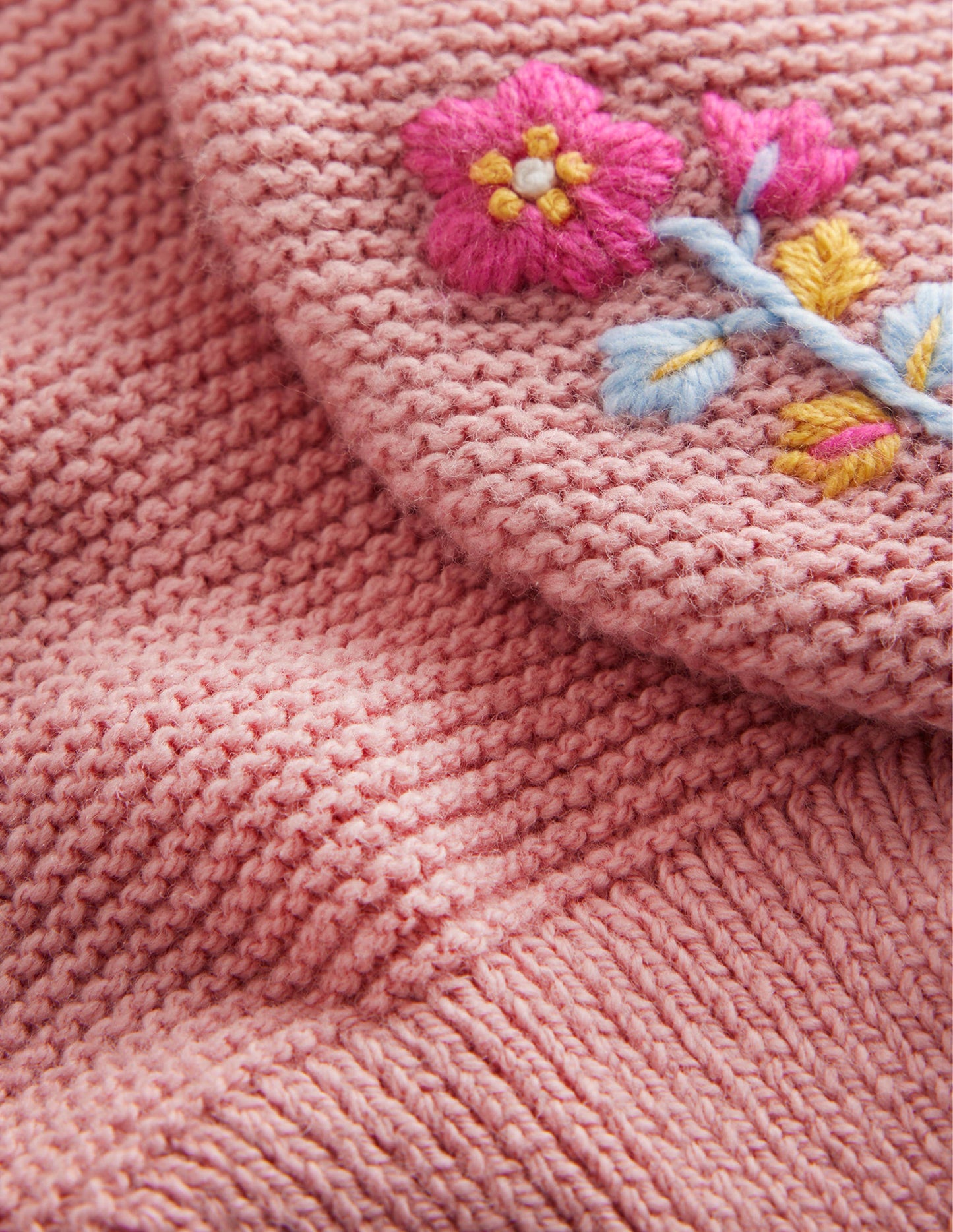 Knitted Keyhole Scarf-French Pink