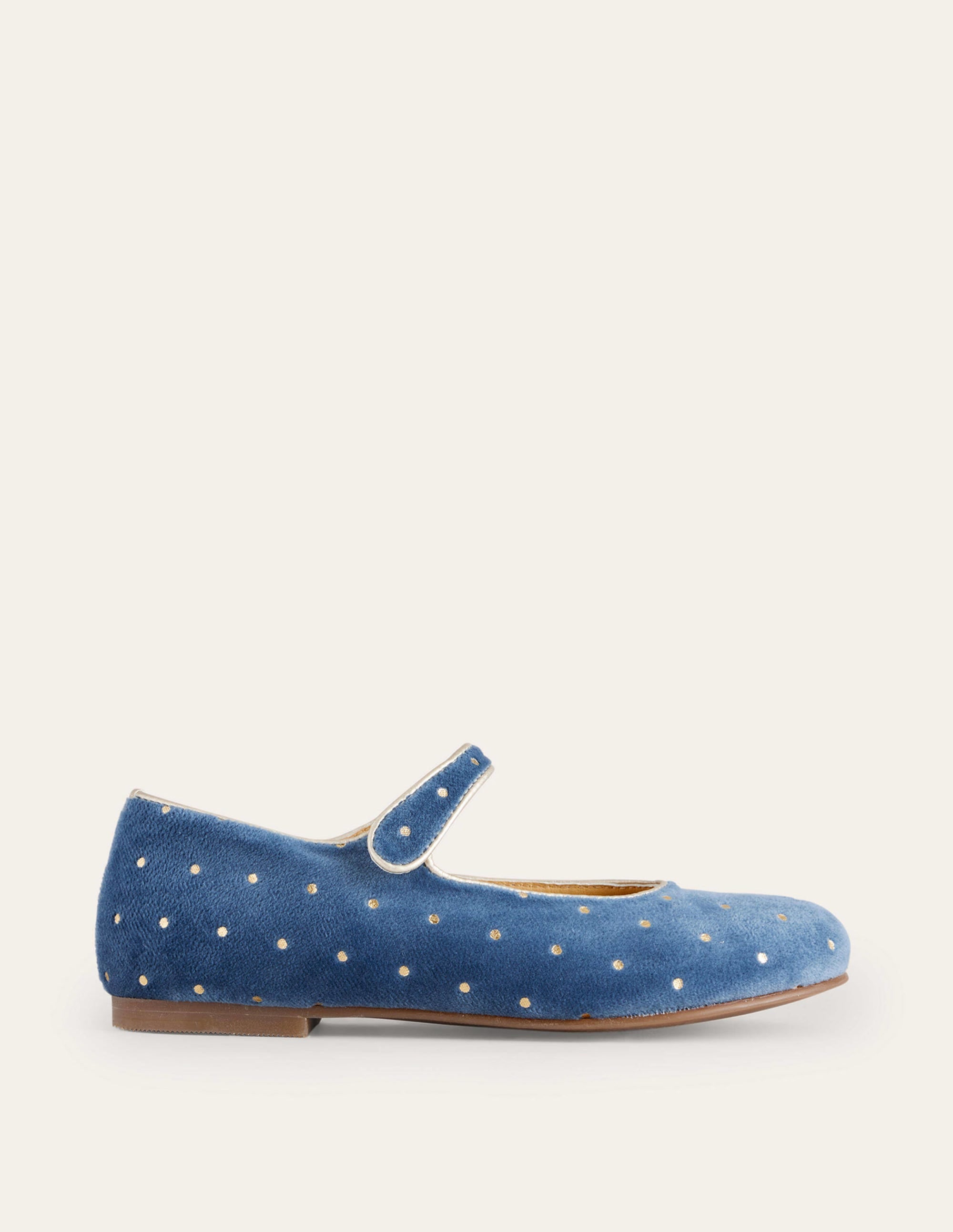 Babies en velours-Bleu tambour - Image 1