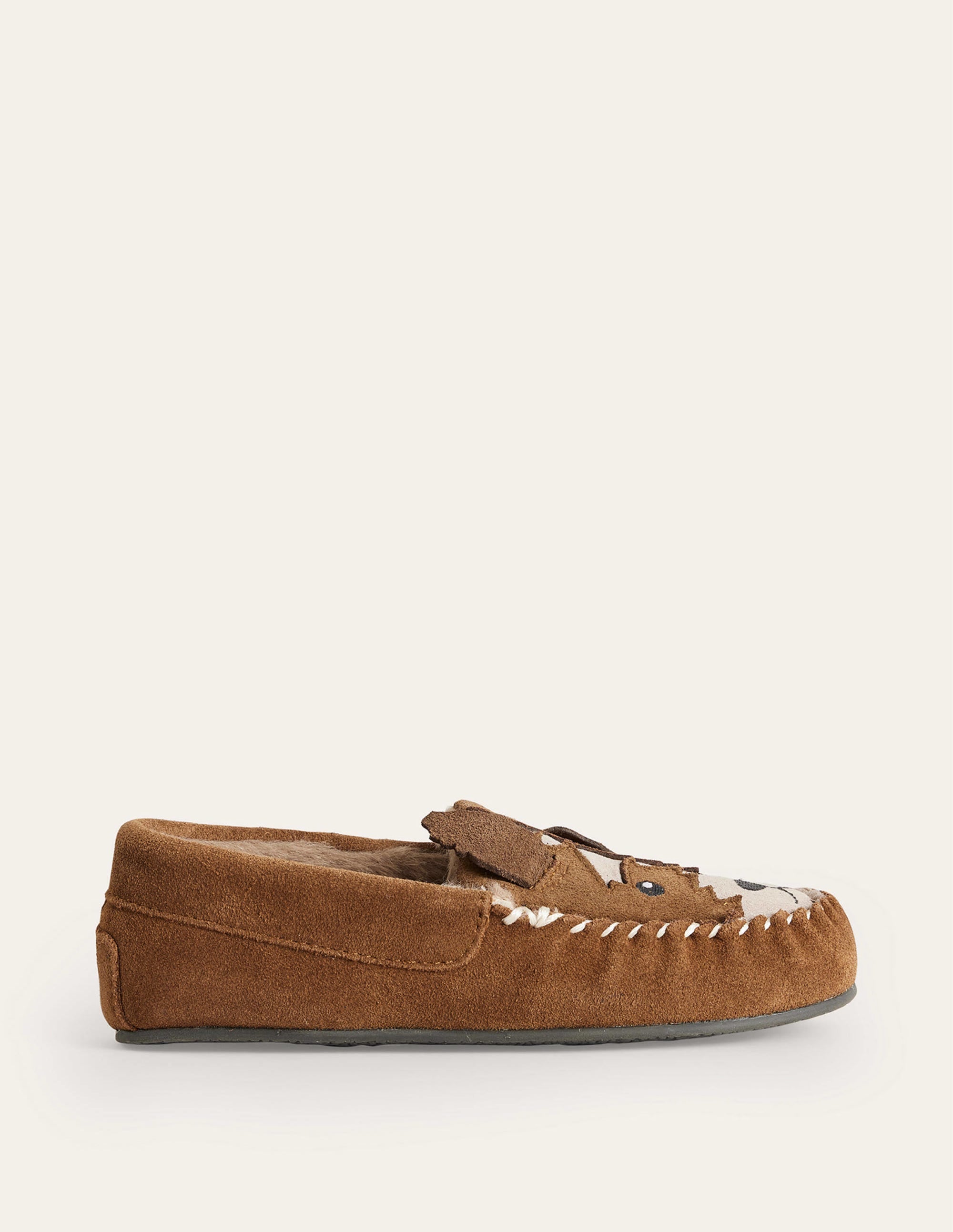 Slipper aus Veloursleder-Hellbraun - Image 1