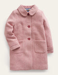 Wunderschöner Mantel aus Wollmischung-Rosa Twill