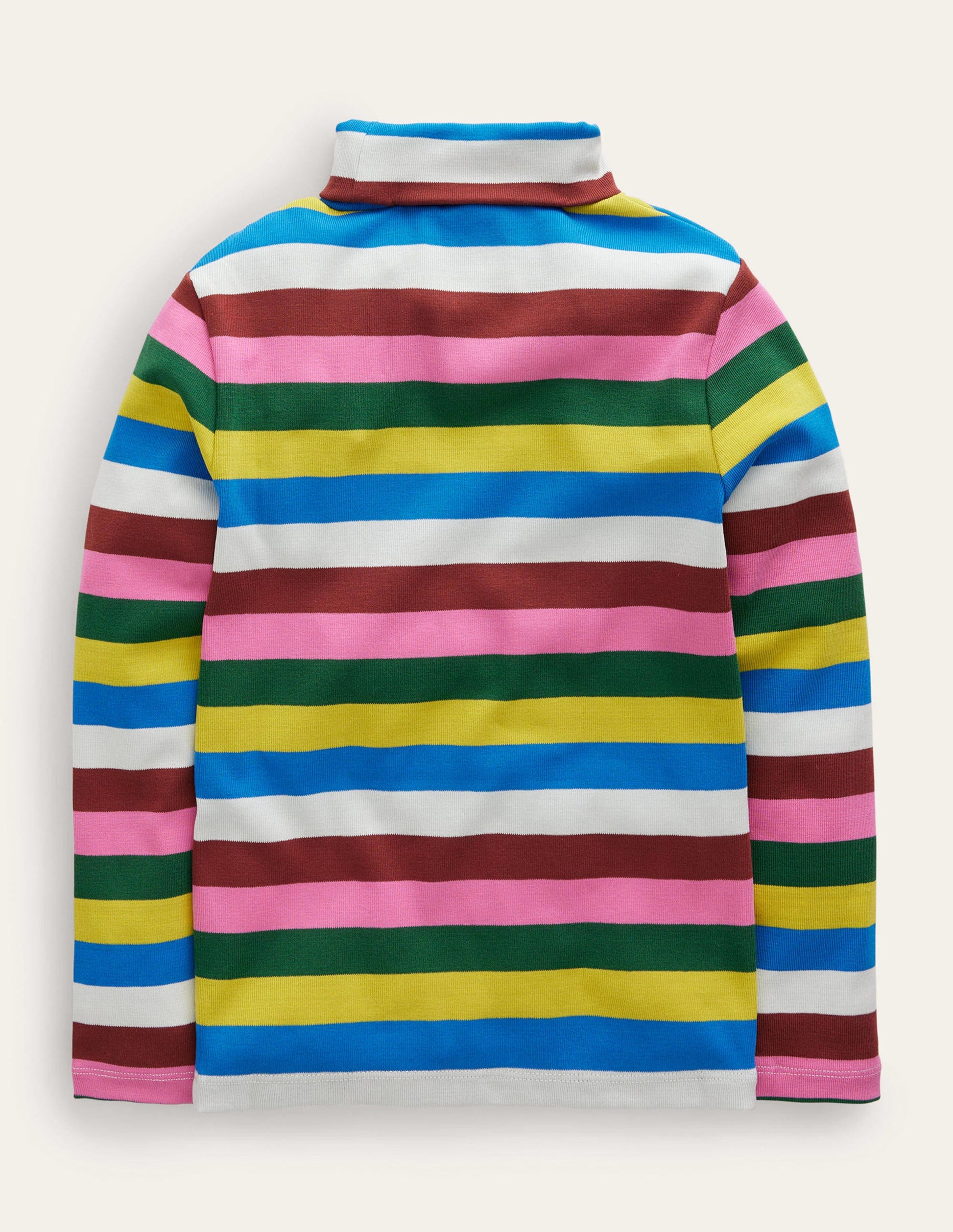 Super Soft Roll Neck Top-Multi Stripe-2