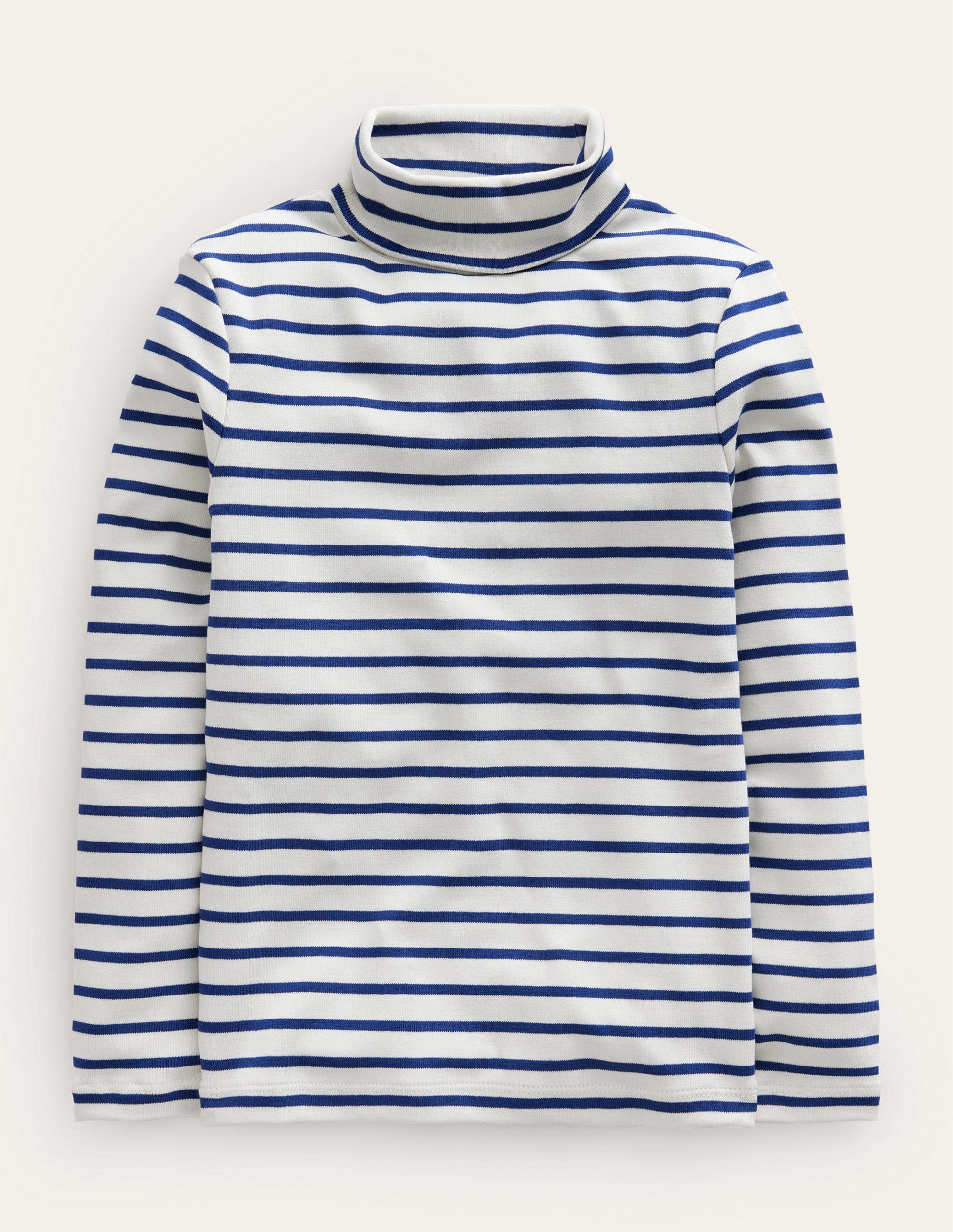 Top col roulé ultra-doux-Black/Ivory Stripe-1