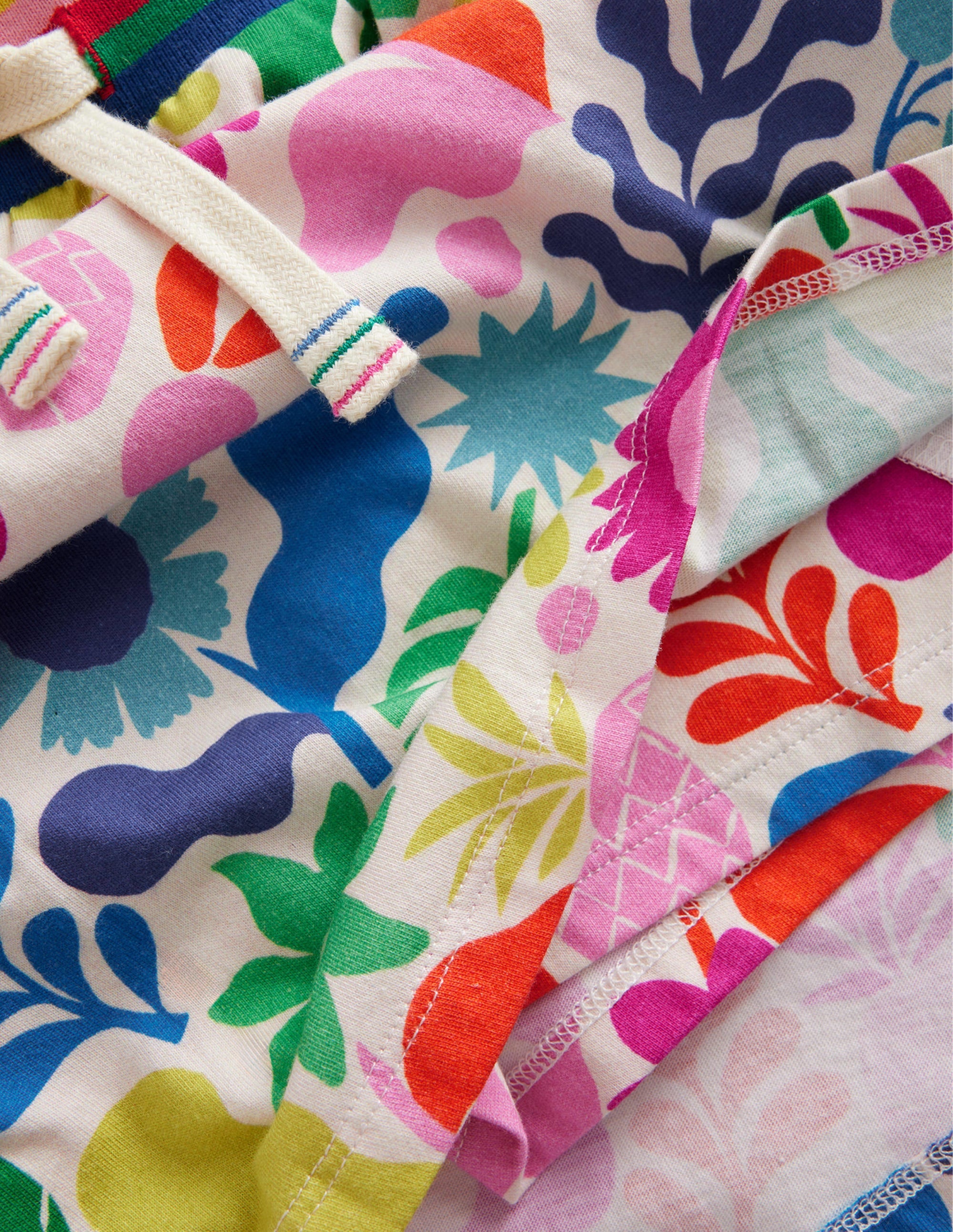 Gemusterter Jersey-Skort-Bunt, Urlaubs-Blumenmuster - Image 3