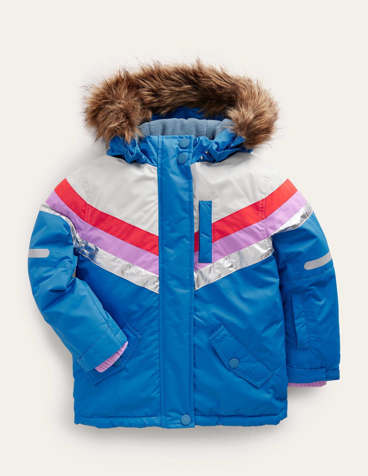Wasserabweisende Allwetter-Jacke-Ivory/Bluing Blue Floral-1
