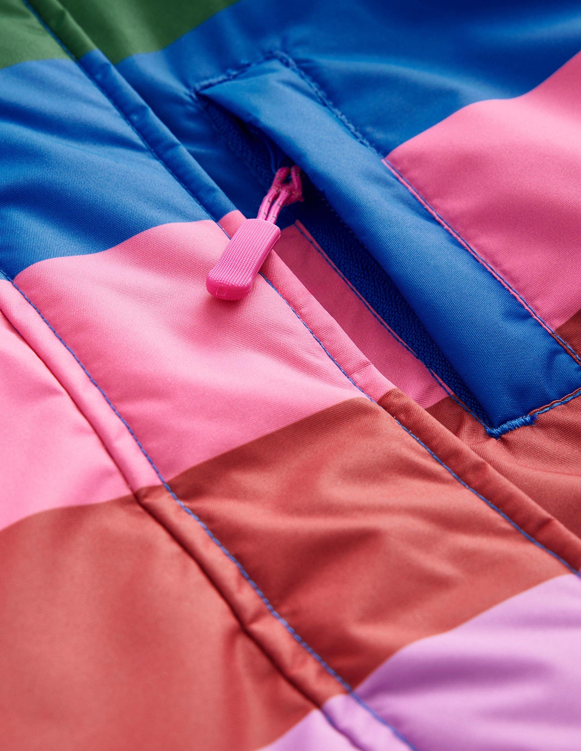 Wasserabweisende Allwetter-Jacke-Bunt Gestreift-3