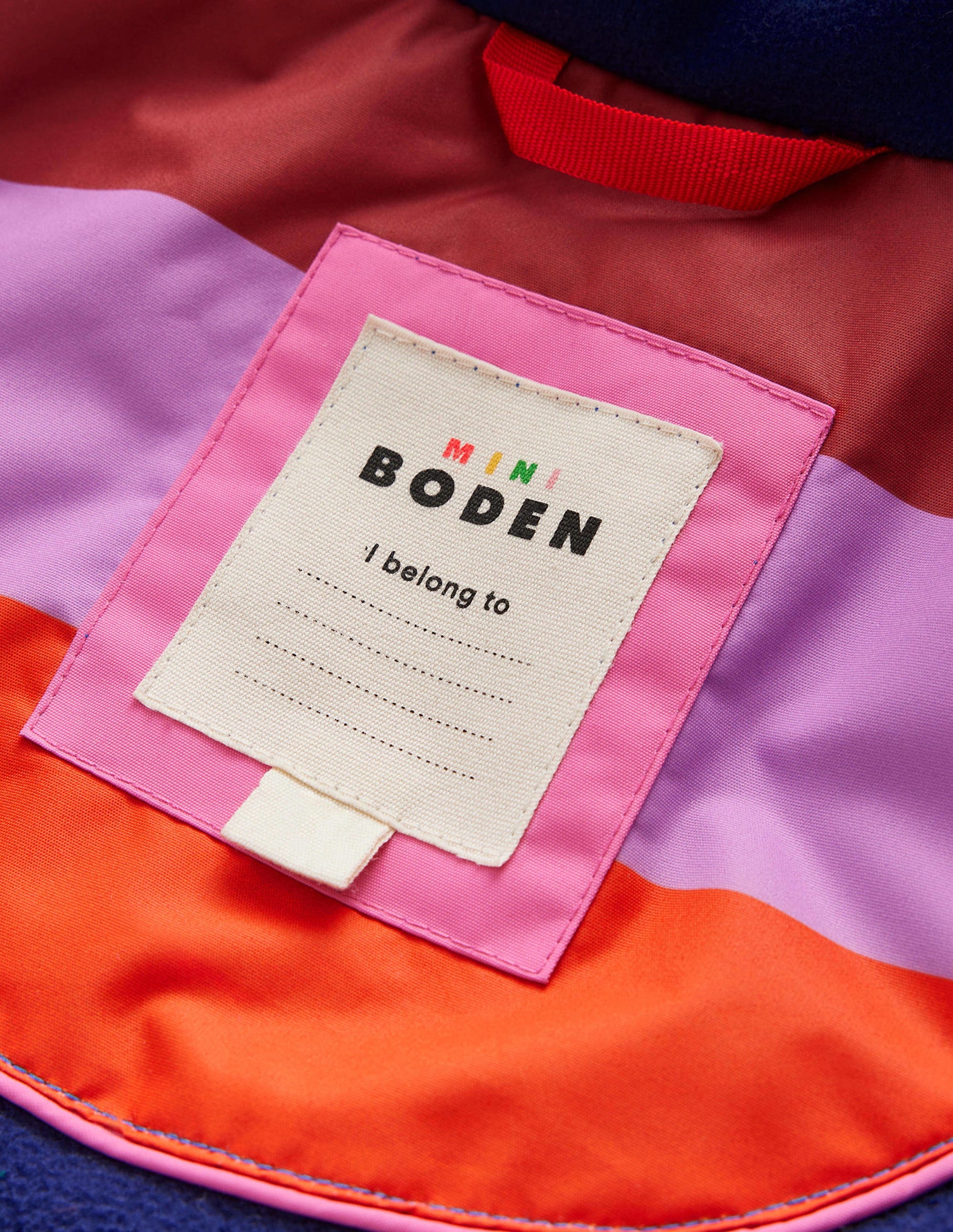 Wasserabweisende Allwetter-Jacke-Bunt Gestreift-4