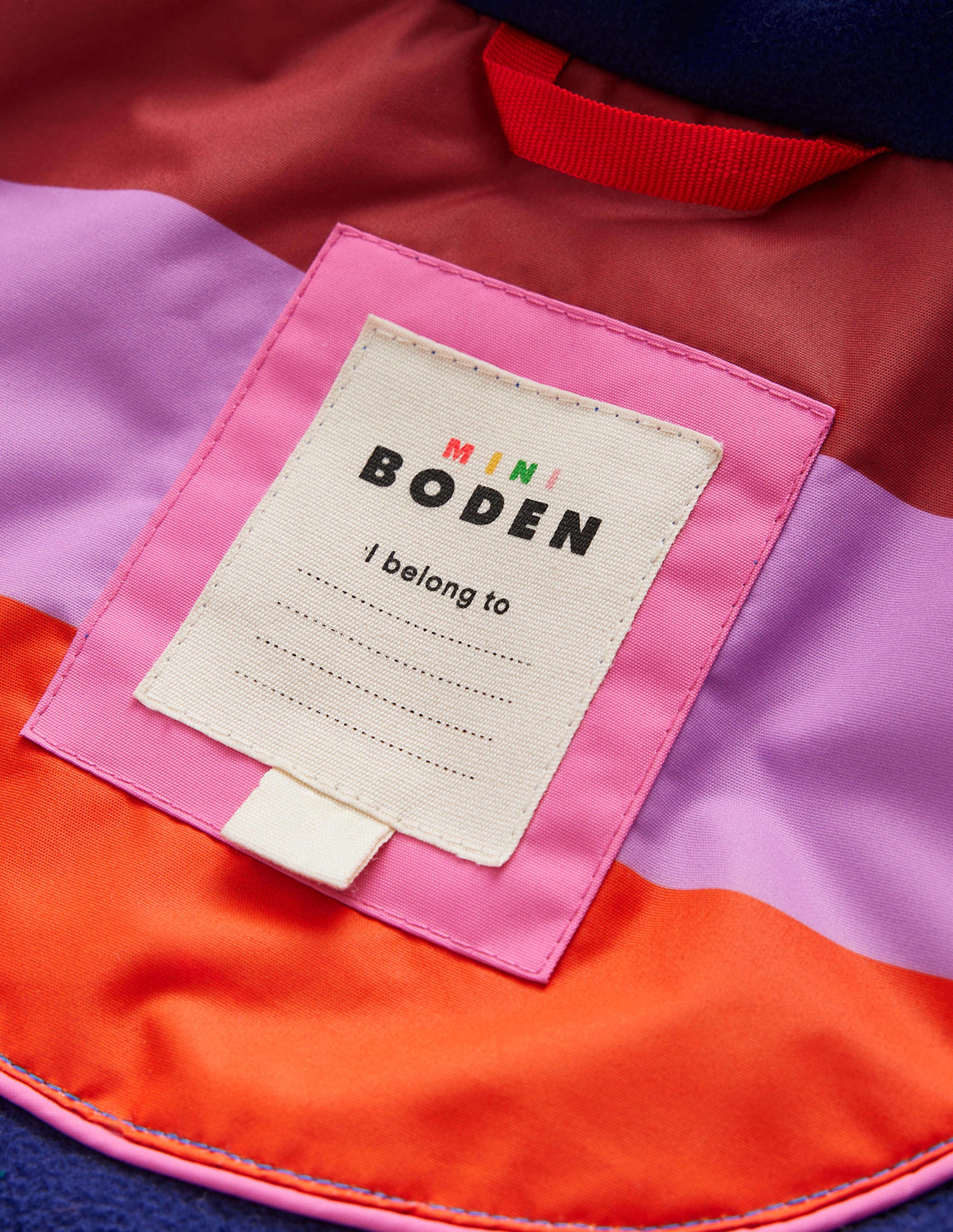 Wasserabweisende Allwetter-Jacke-Bunt Gestreift - Image 4
