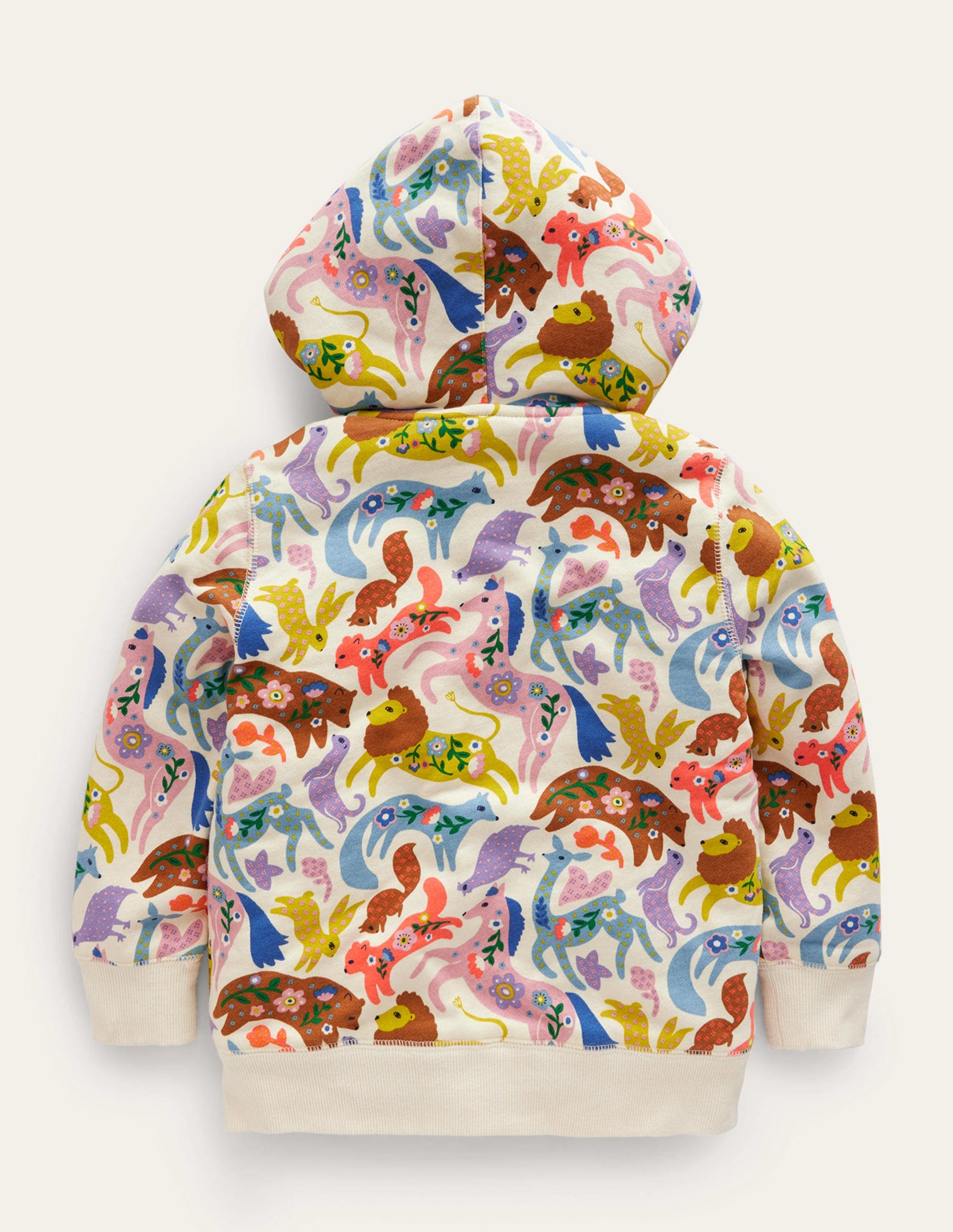 Kapuzenpulli mit Zottelfutter-Bunt Freunde-2