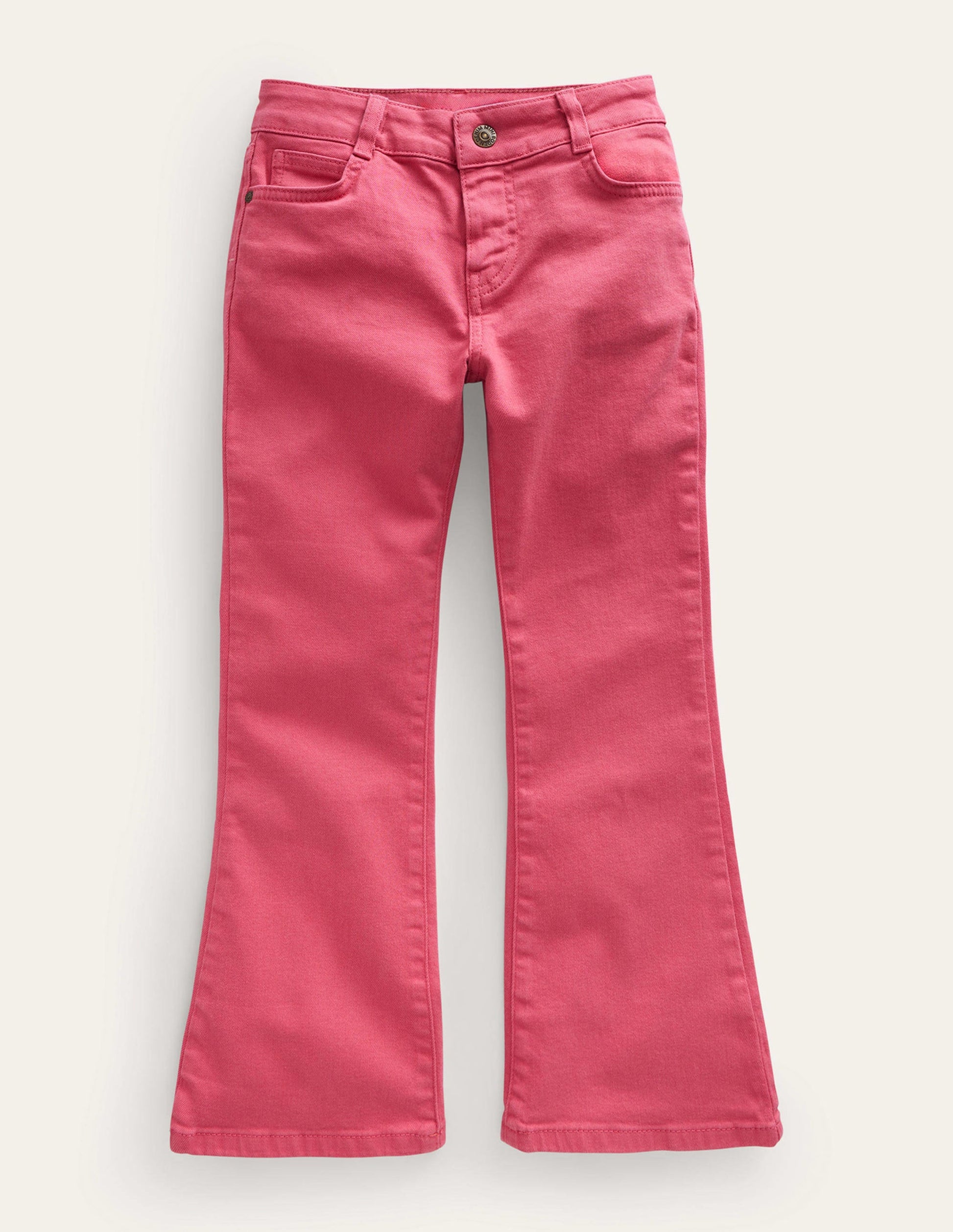 Ausgestellte Jeans-Stückgefärbt Rosa-1