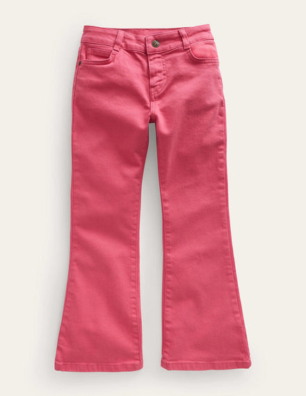 Ausgestellte Jeans-Stückgefärbt Rosa