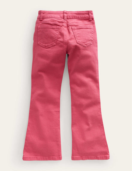 Ausgestellte Jeans-Stückgefärbt Rosa