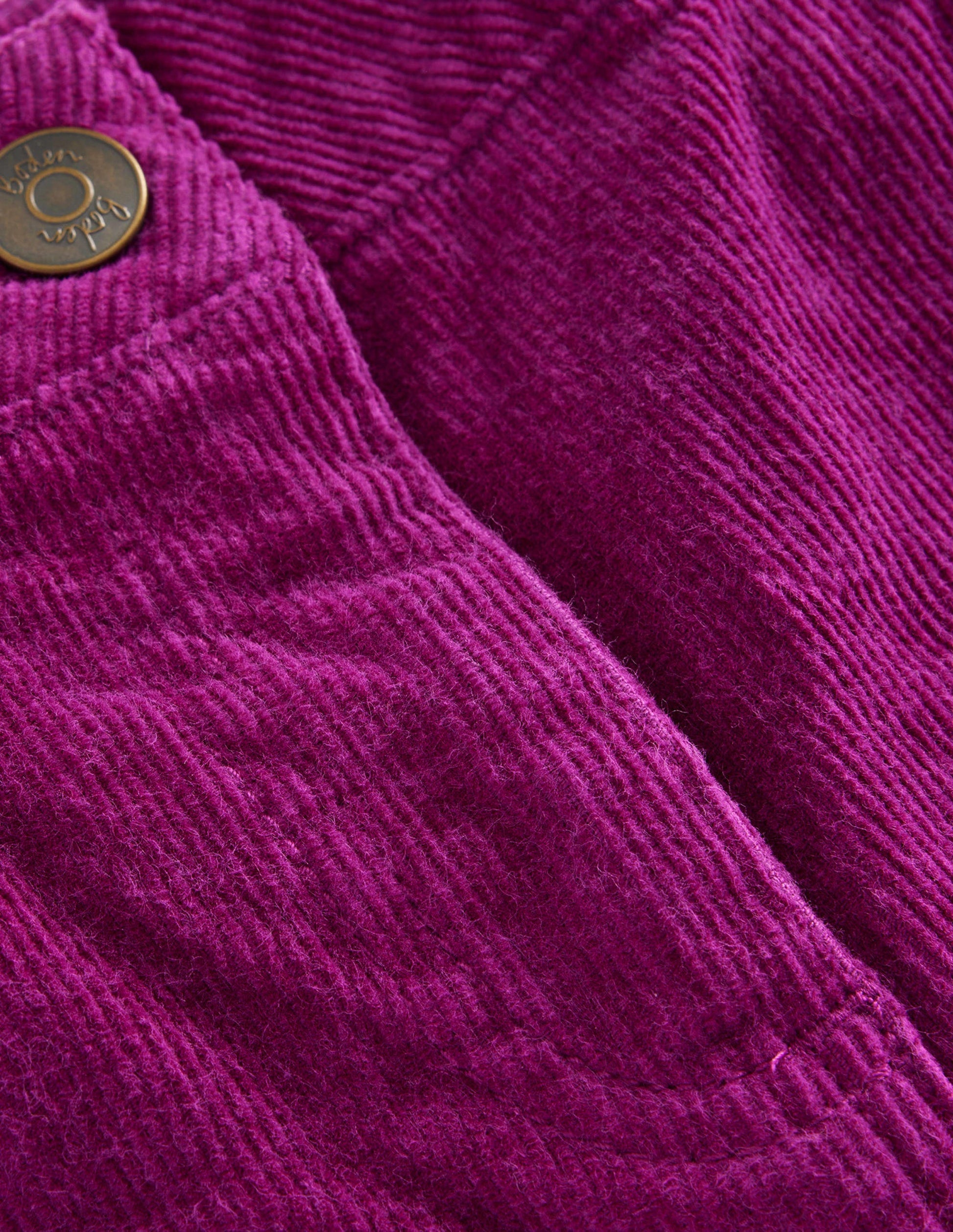 Ausgestellte Jeans-Chrysanthemen-Lila Cord-3
