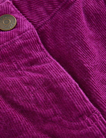 Ausgestellte Jeans-Chrysanthemen-Lila Cord-3