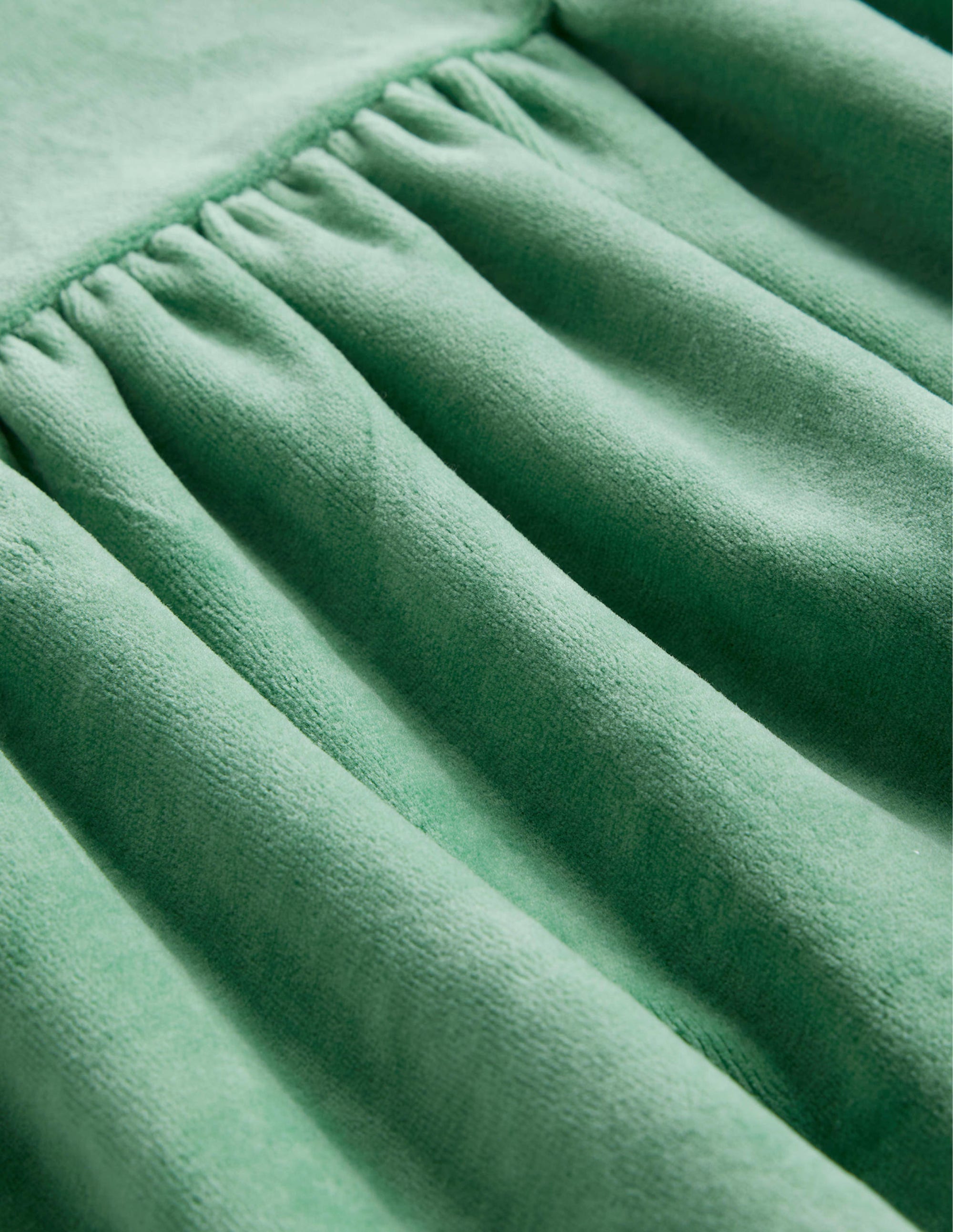Robe en velours à volants-Vert monstre - Image 3