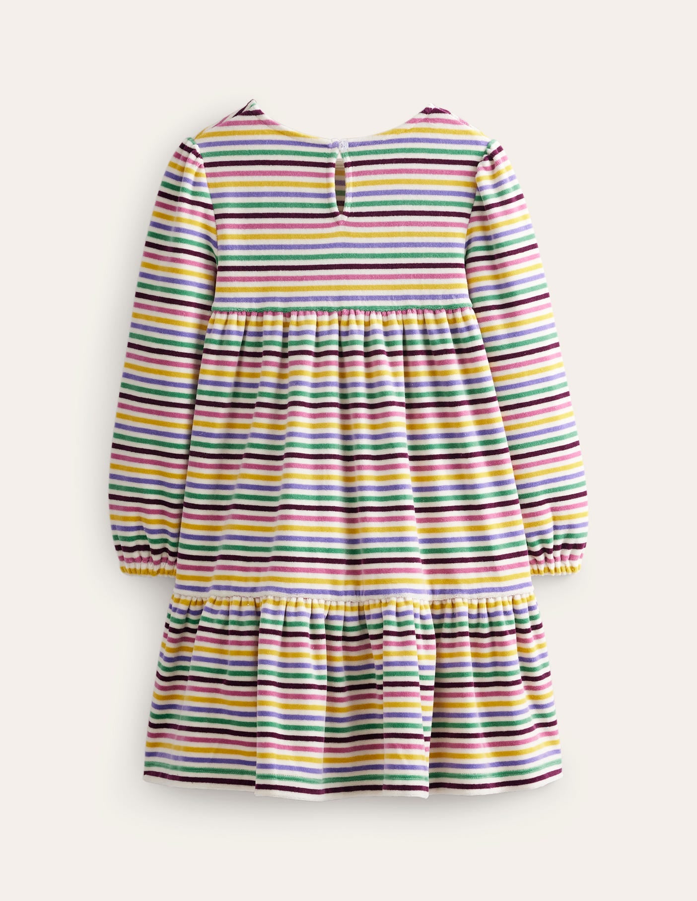 Robe en velours à volants-Arc-en-ciel rose tasse de thé-2