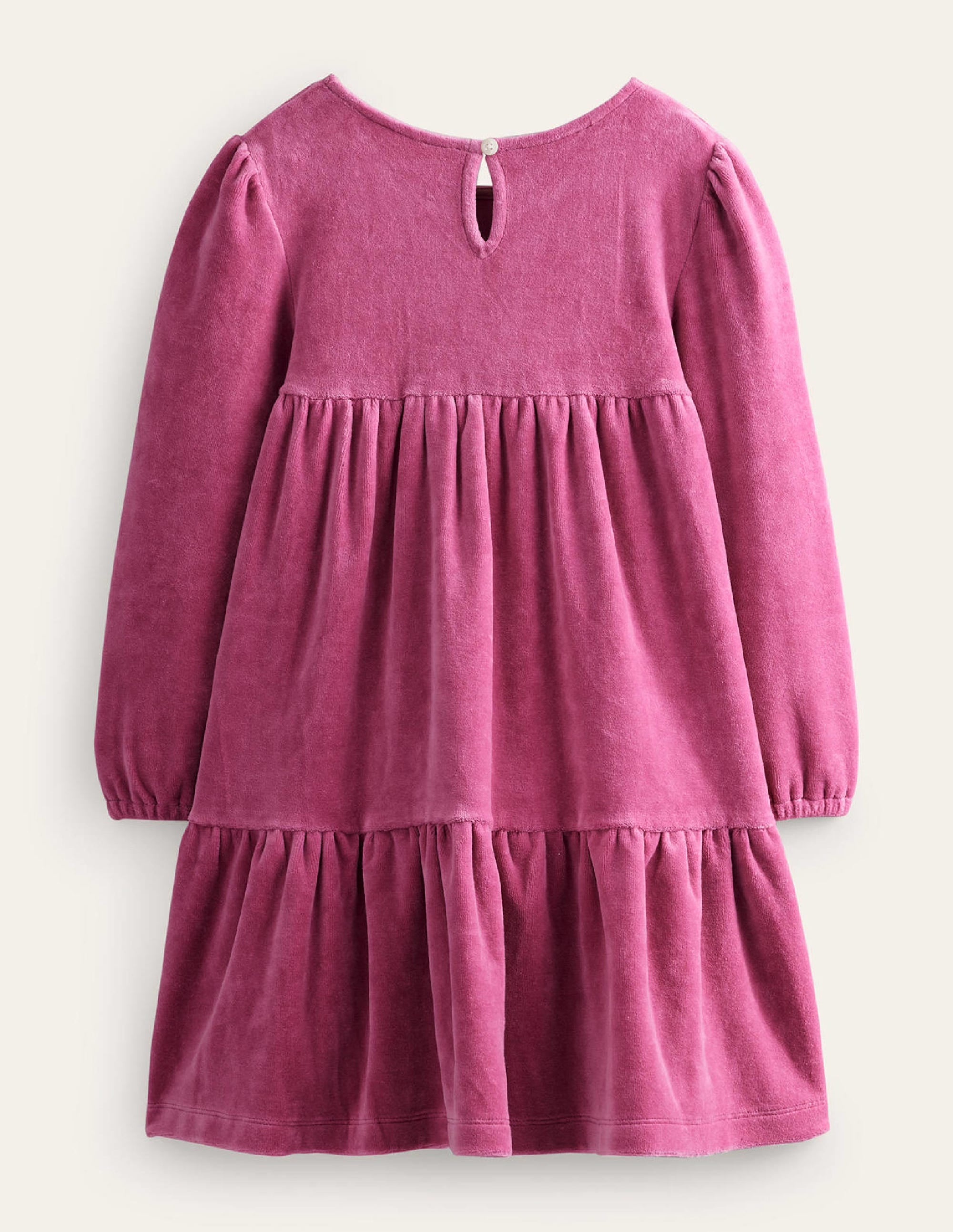 Robe en velours à volants-Rose tasse de thé - Image 2