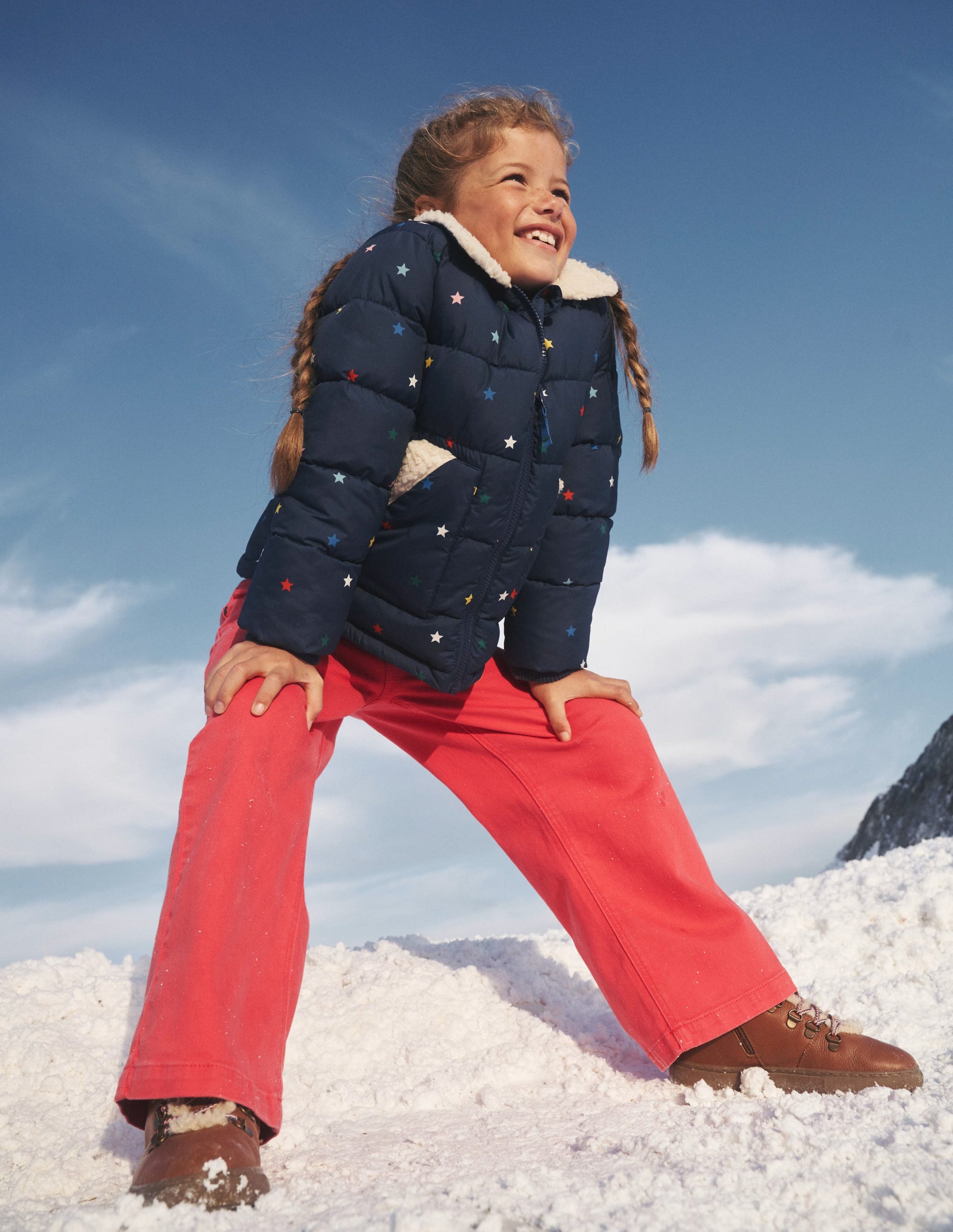 Pantalon large-Rouge confiture-4