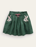 Superstitch Pocket Skirt-Monster Green Bunnies