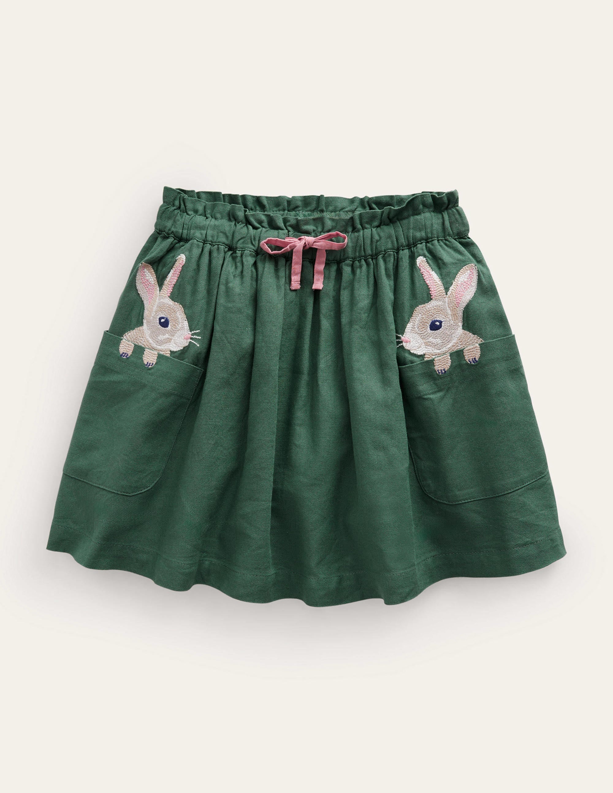 Superstitch Pocket Skirt-Monster Green Bunnies - Image 1