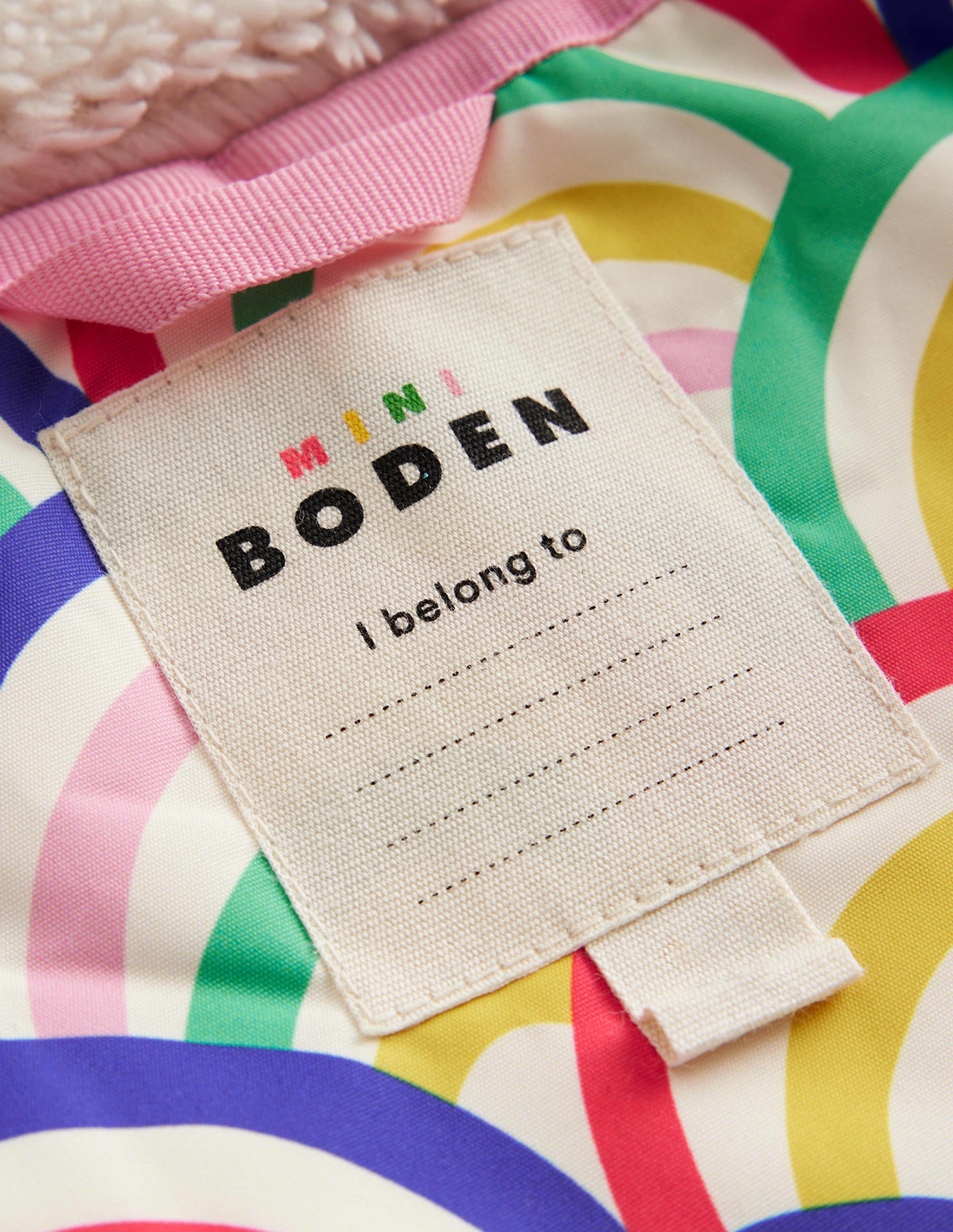 Bedruckter Anorak mit Sherpa-Futter-Bunt Regenbogen - Image 4