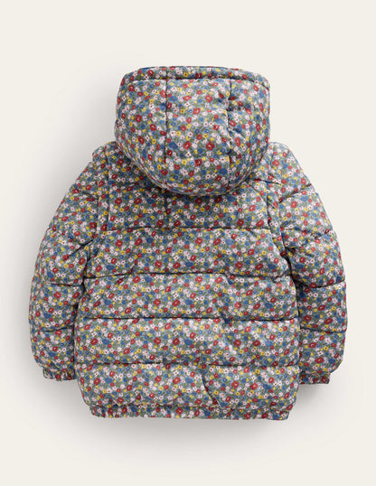 Wattierter 2-in-1-Mantel-Kieselblau Blumenknospe-2