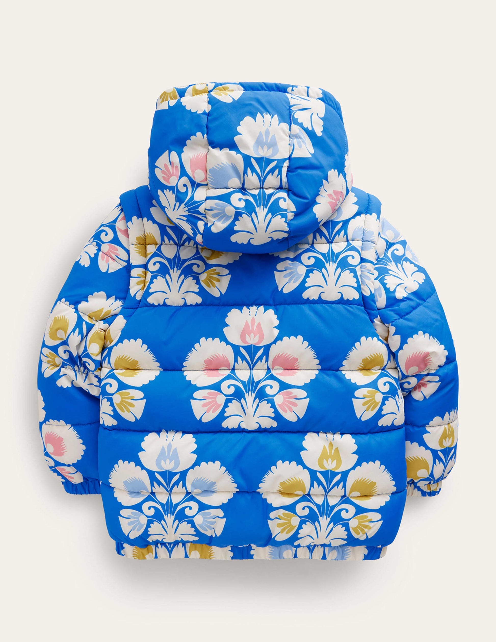 2-in-1 Padded Coat-Egyptian Blue Giant Woodblock-2