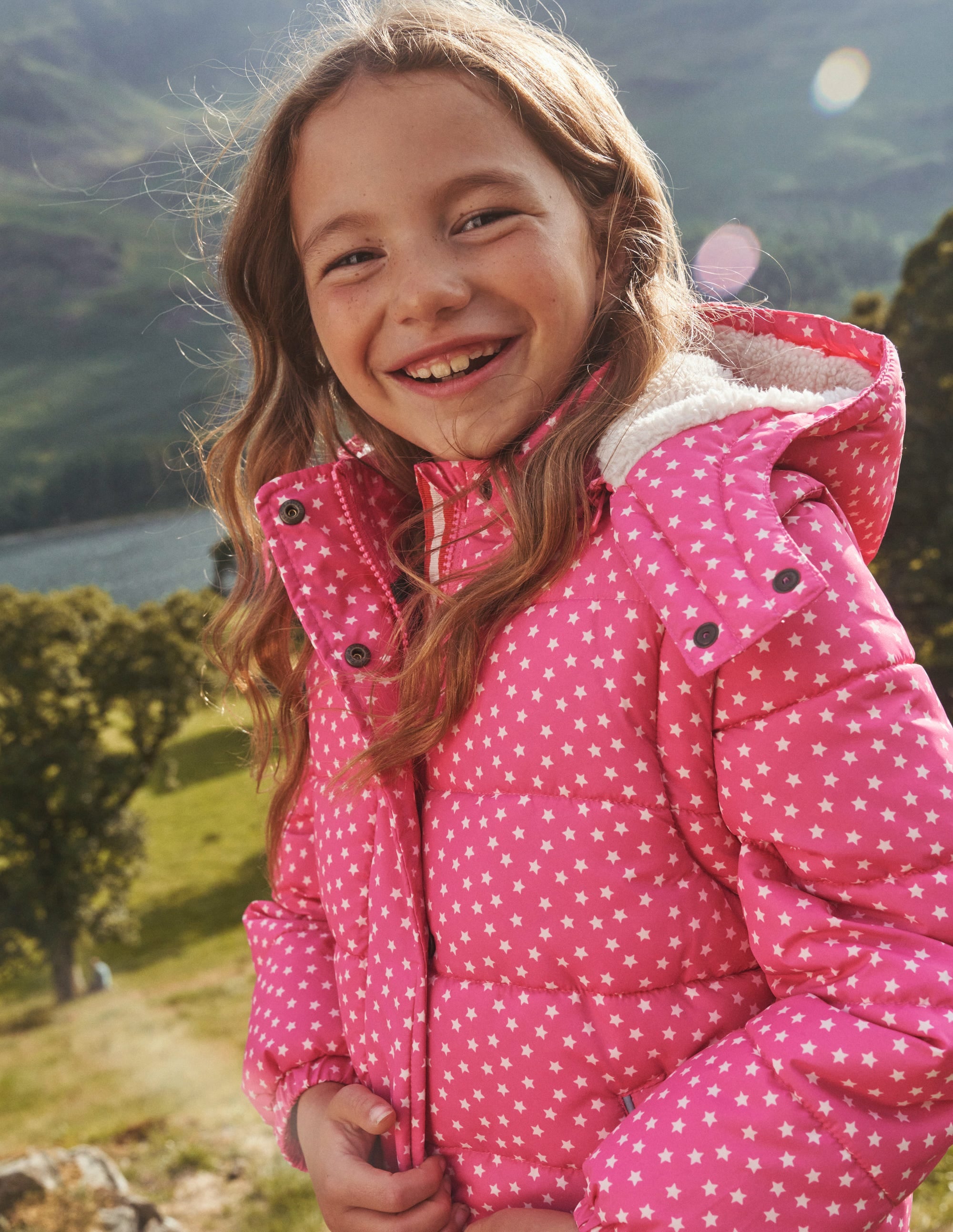 2-in-1 Padded Coat-Mid Pink Tiny Stars - Image 5