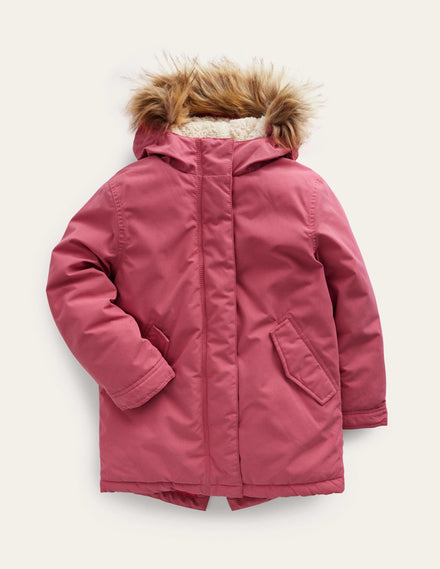 Authentischer Parka-Zartrosa