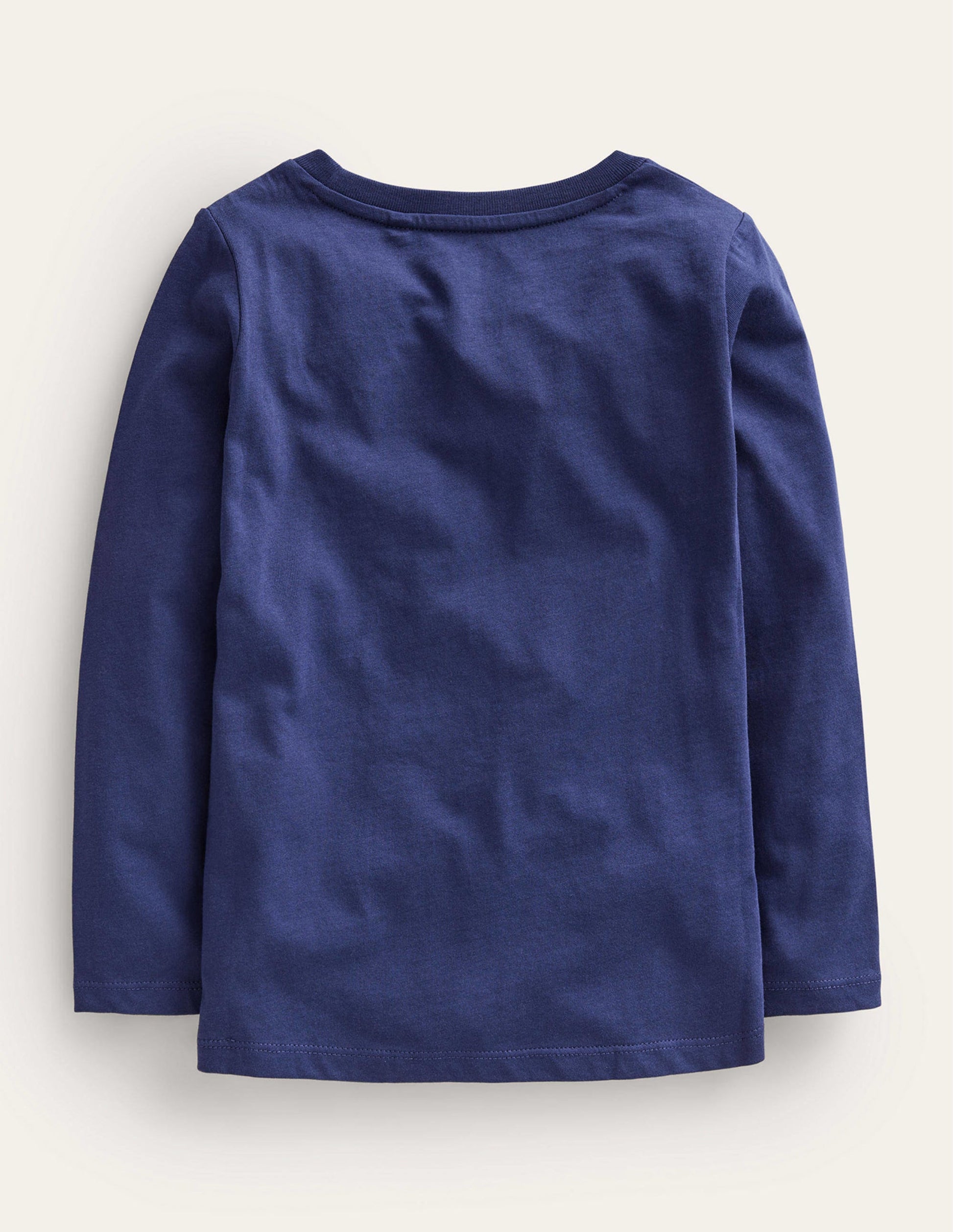 T-Shirt mit Metllic-Logo-Schuluniform-Marineblau Camping-2