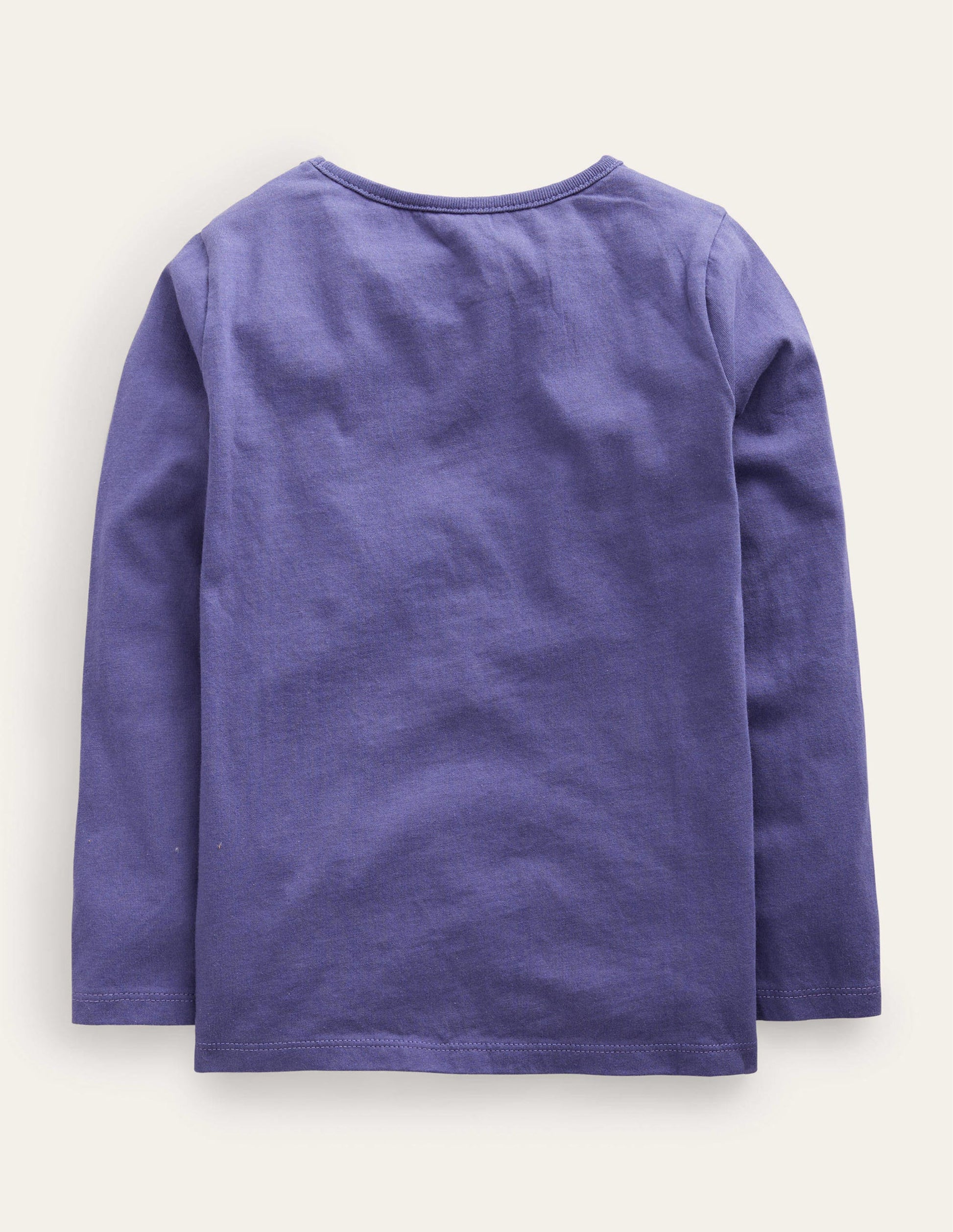 T-shirt à manches bouffantes et appliqué-Licorne bleu tribord doux-2