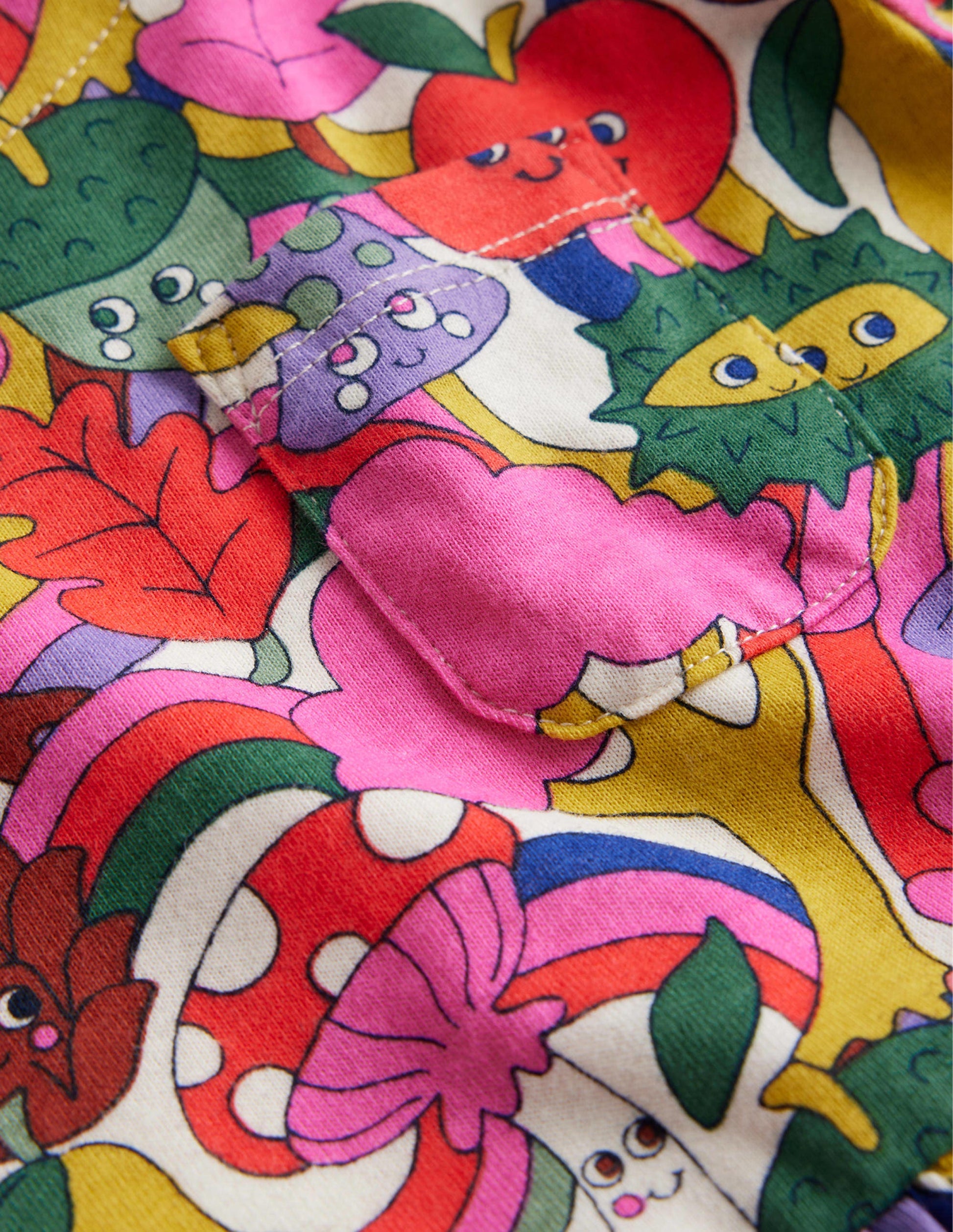 Lustiges Jerseykleid mit langen Ärmeln-Puderrosa Bonkers Conkers-3
