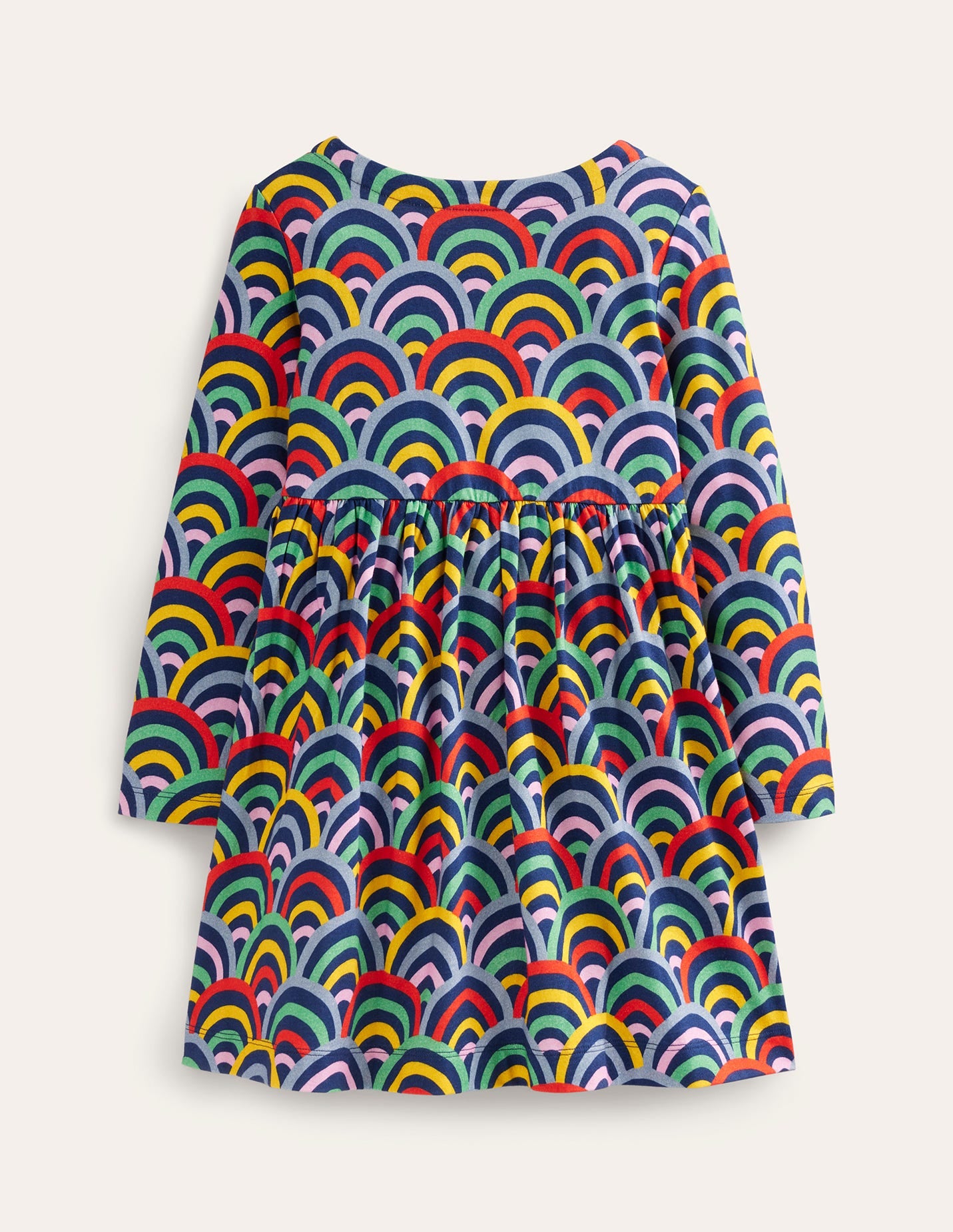 Lustiges Jerseykleid mit langen Ärmeln-Mittelalterliches Blau Regenbogen - Image 2