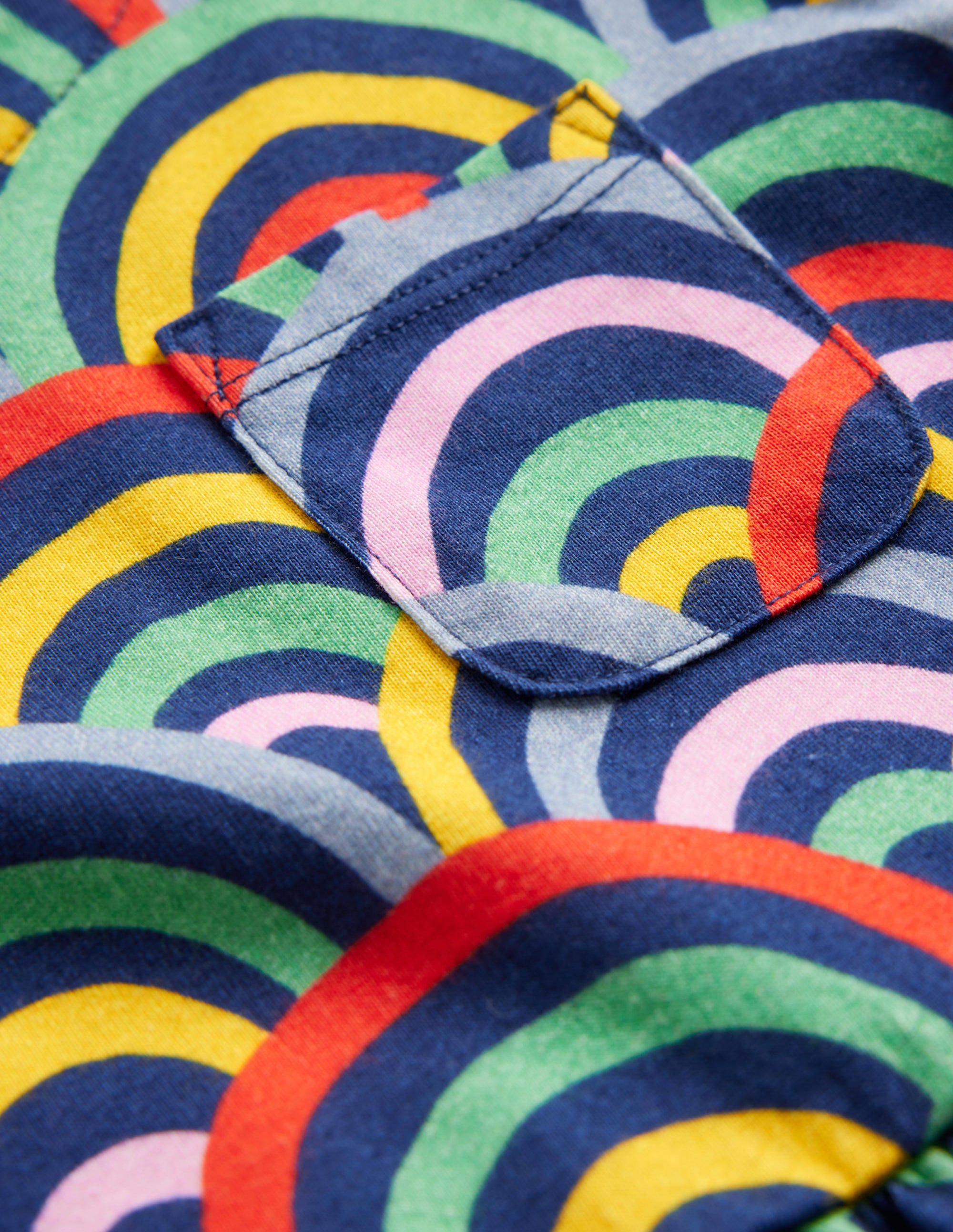 Lustiges Jerseykleid mit langen Ärmeln-Mittelalterliches Blau Regenbogen - Image 3