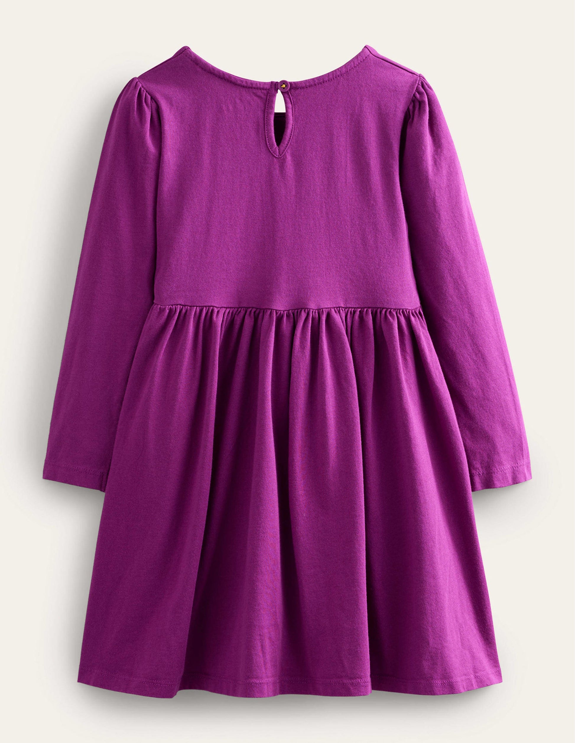 Robe en jersey à appliqué-Violet chrysanthème-2
