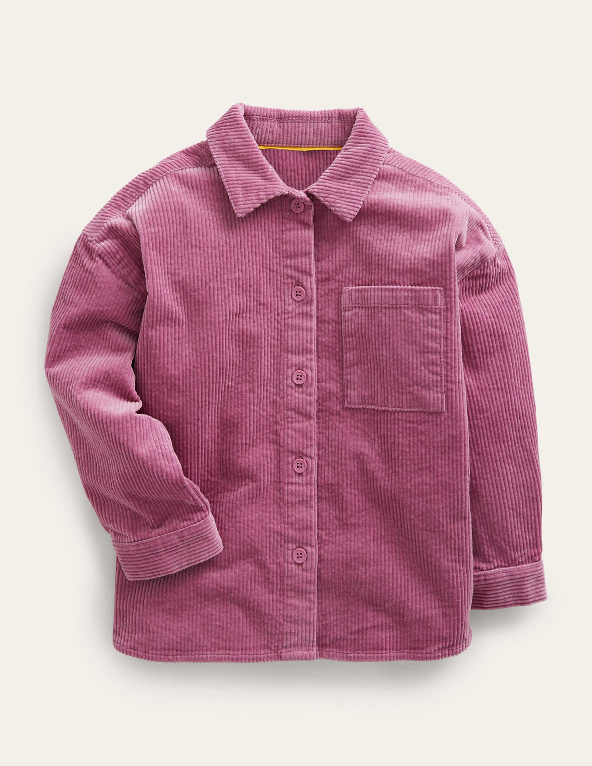 Locker geschnittenes Cordhemd-Teetasse Rosa - Image 1