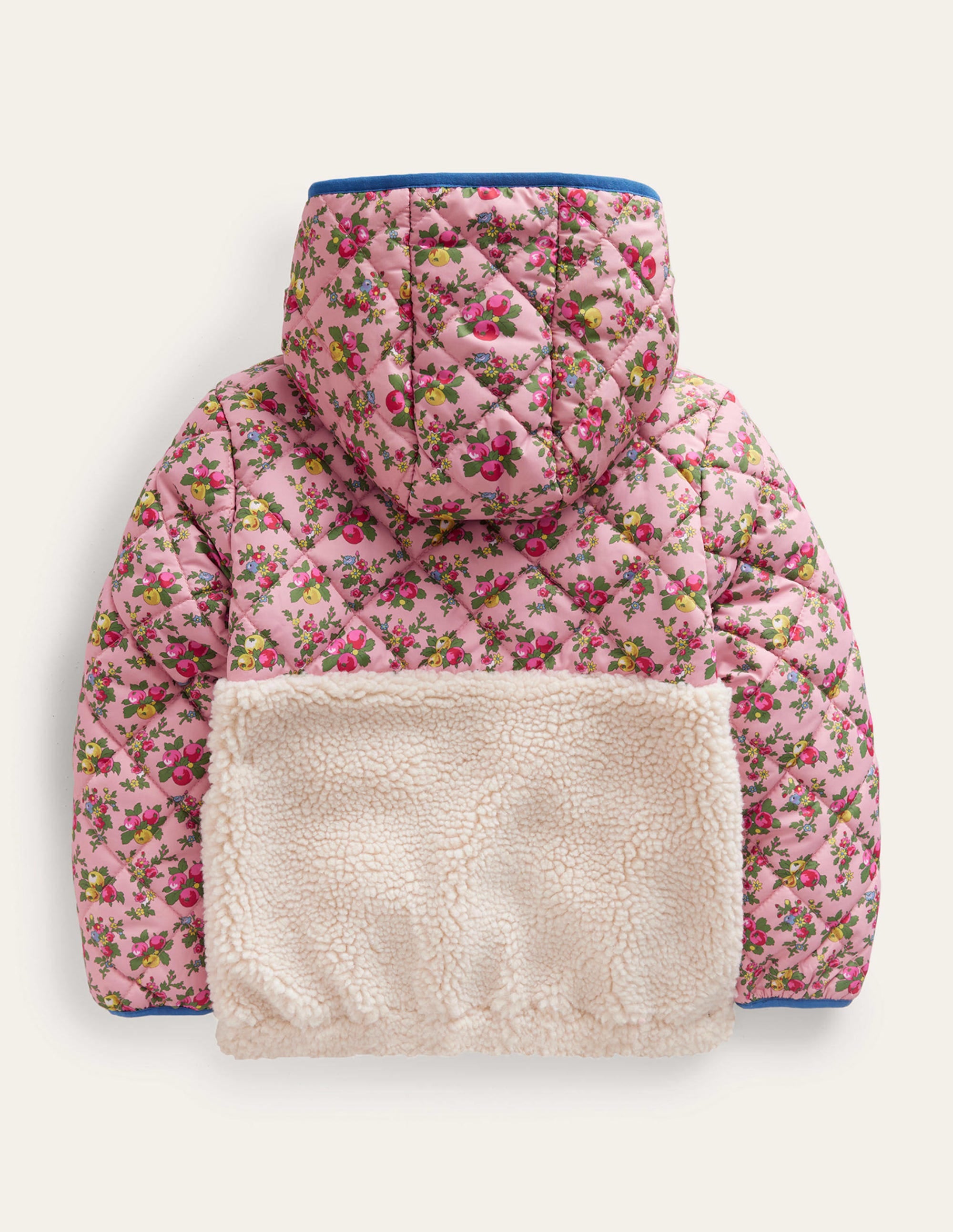 Jacke aus Borg-Mix-Mandelrosa Apfel Obstgarten - Image 2
