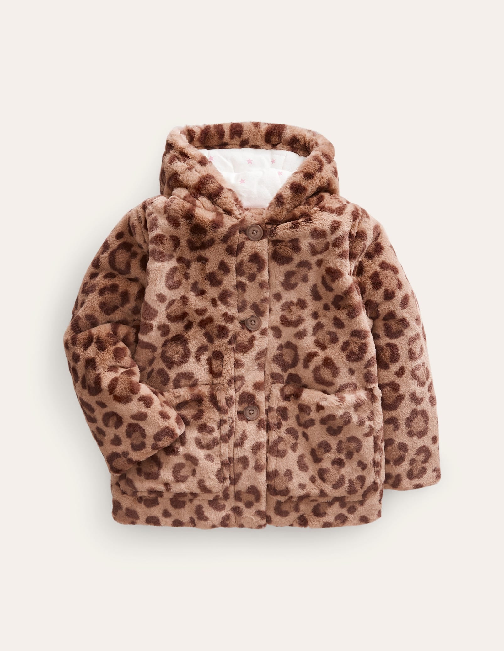 Duffle-coat en fausse fourrure-Grand motif léopard - Image 1