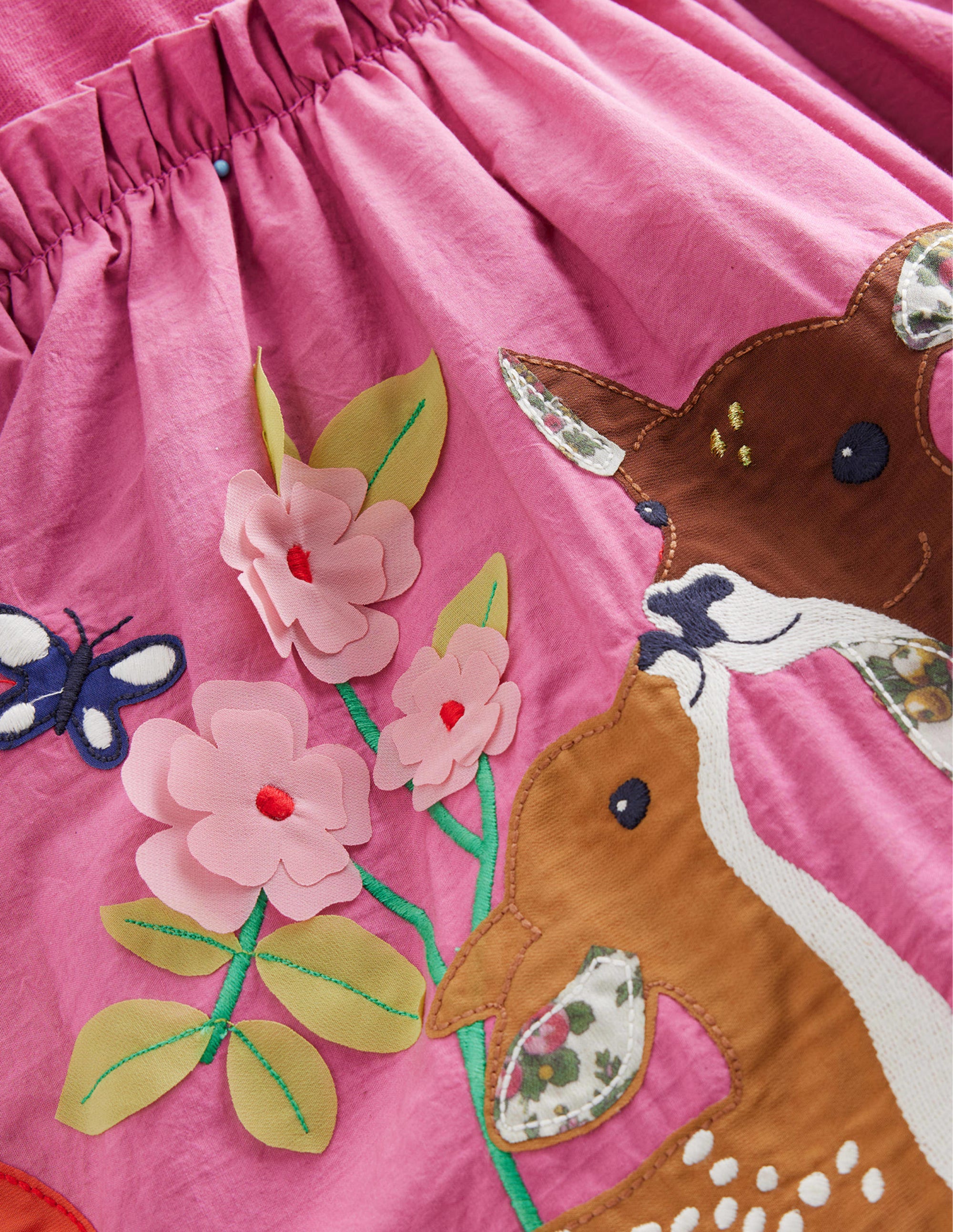 Jersey-Kleid mit gewebter Applikation-Teetasse Rosa - Image 3