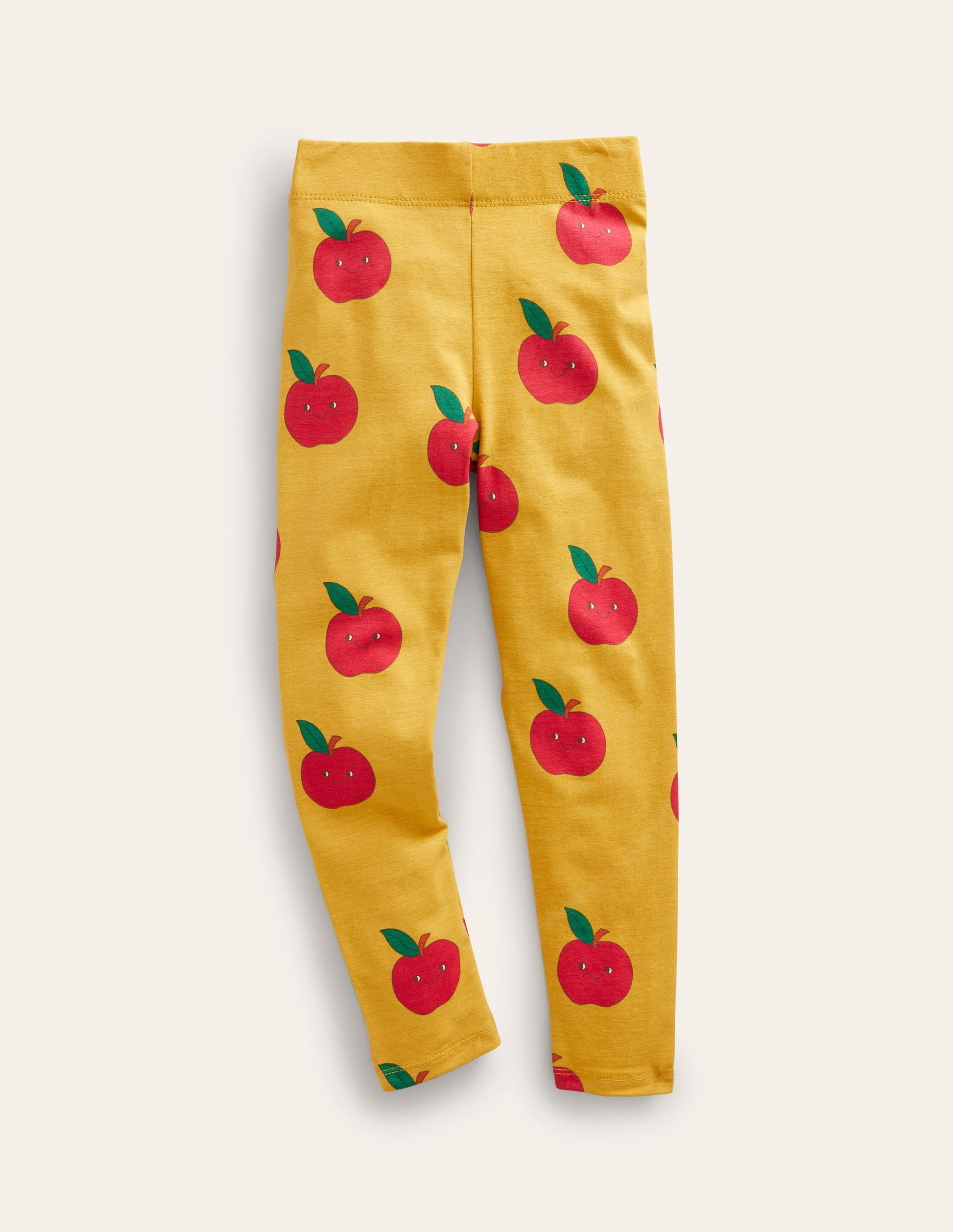 Lustige Leggings-Ölgelb Äpfel-1