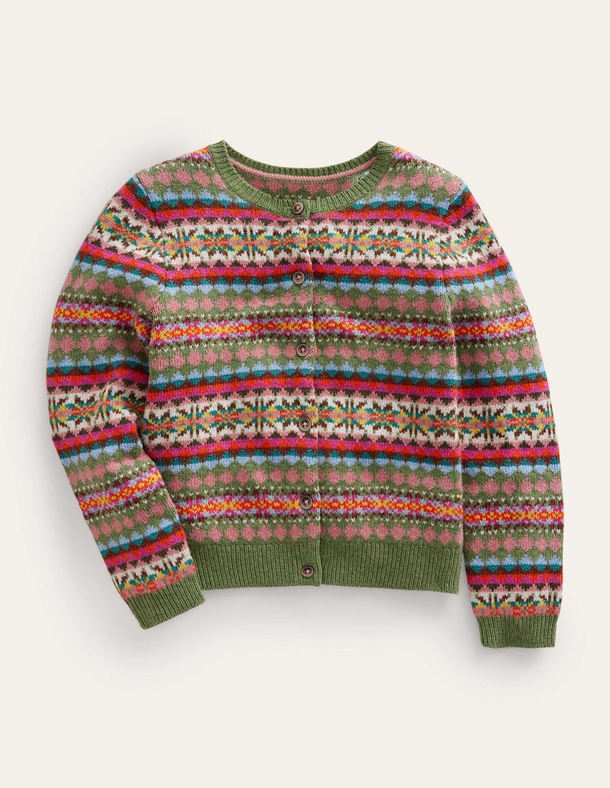 Fair-Isle-Strickjacke-Bunt Fair-Isle - Image 1