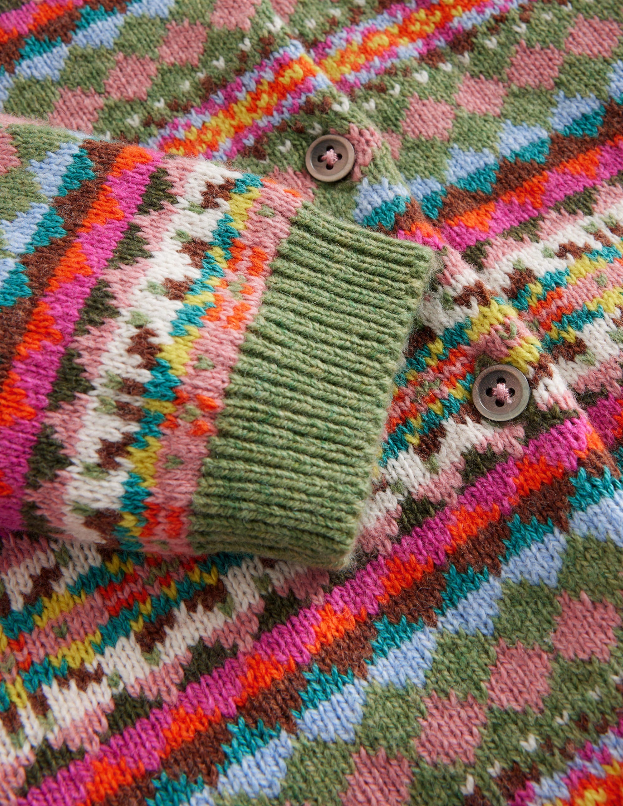 Fair-Isle-Strickjacke-Bunt Fair-Isle - Image 3