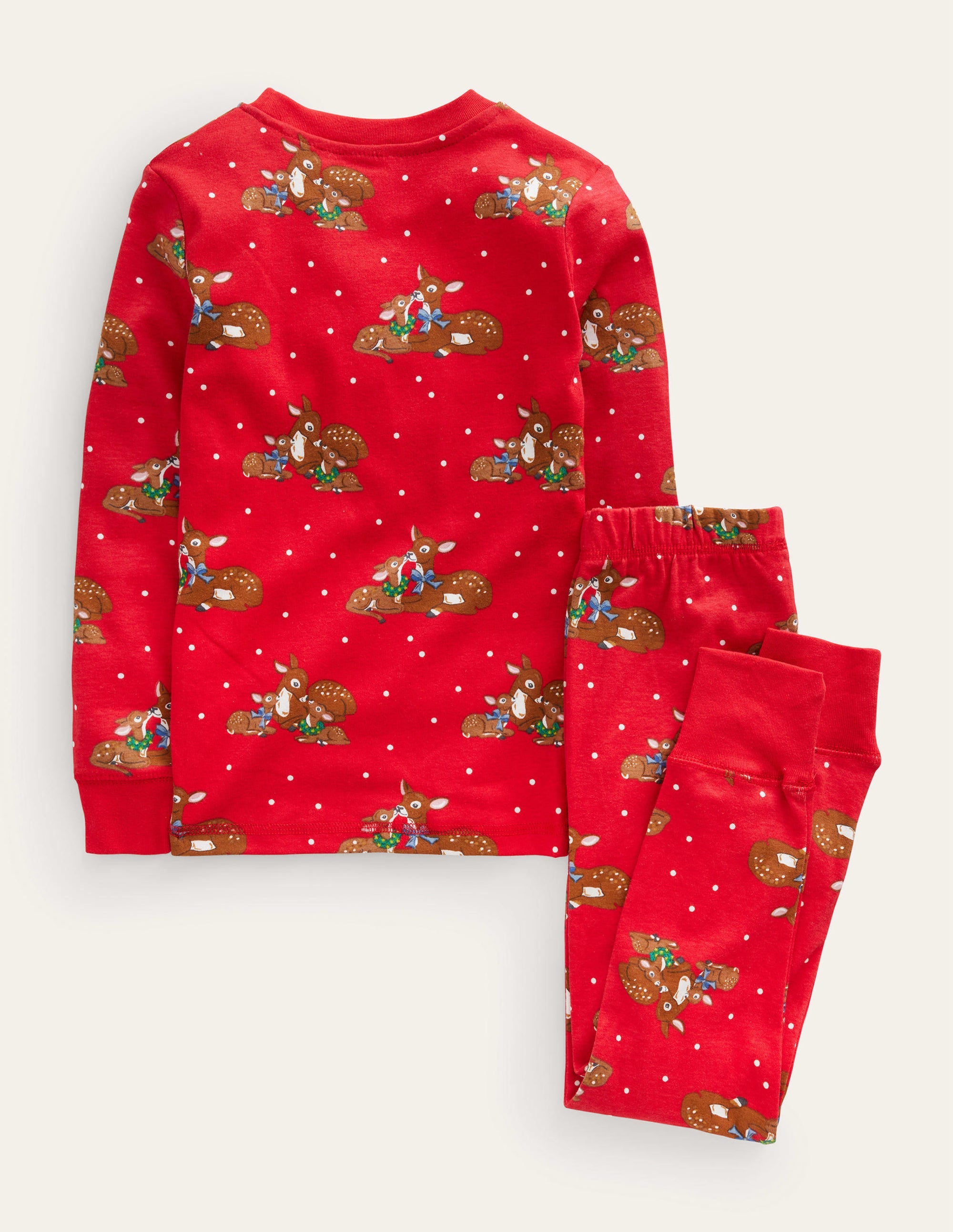 Pyjama long douillet-Biche rouge rockabilly - Image 2
