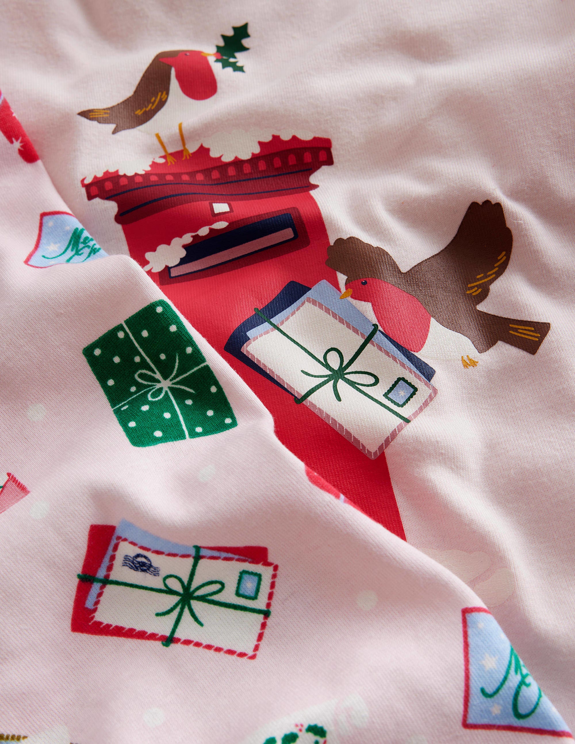 Eng anliegender, langer Schlafanzug-Rosa Brief an den Weihnachtsmann - Image 3