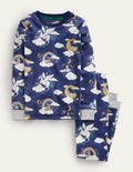 Eng anliegender, im Dunkeln leuchtender Pyjama-Schuluniform-Marineblau Magischer Himmel
