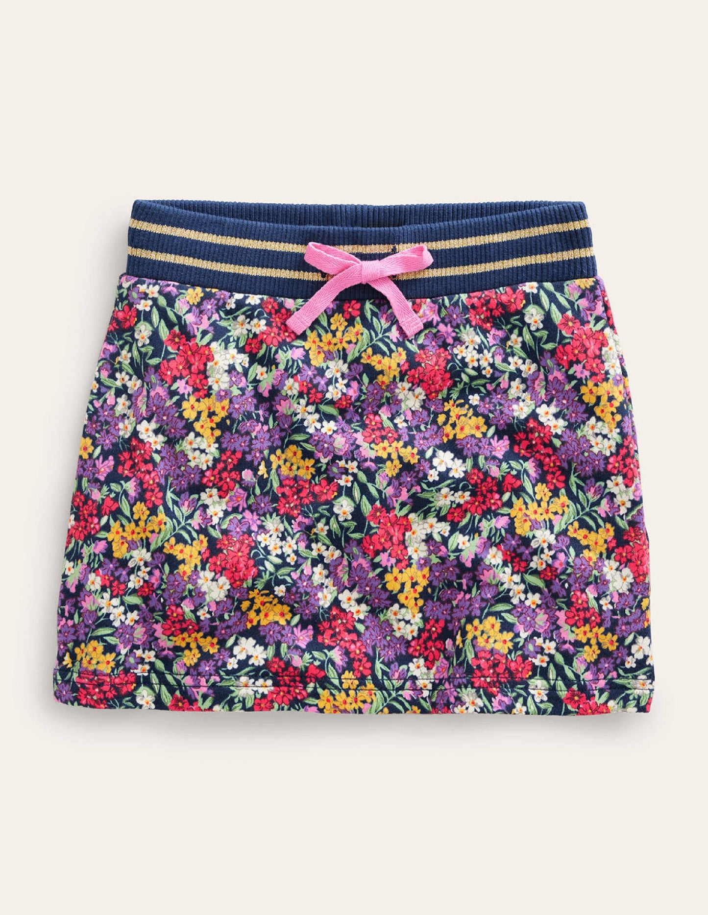Jupe-sweat imprimée-Fleur multi